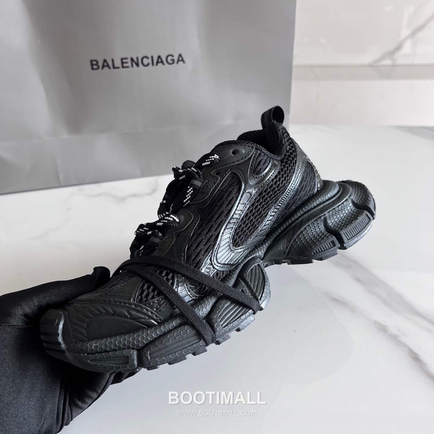 발렌시아가 팬텀 스니커즈 메쉬 레더 블랙 청키 러너 스니커즈 Balenciaga Phantom Sneaker Mesh Leather Black Chunky Runner Sneakers 6