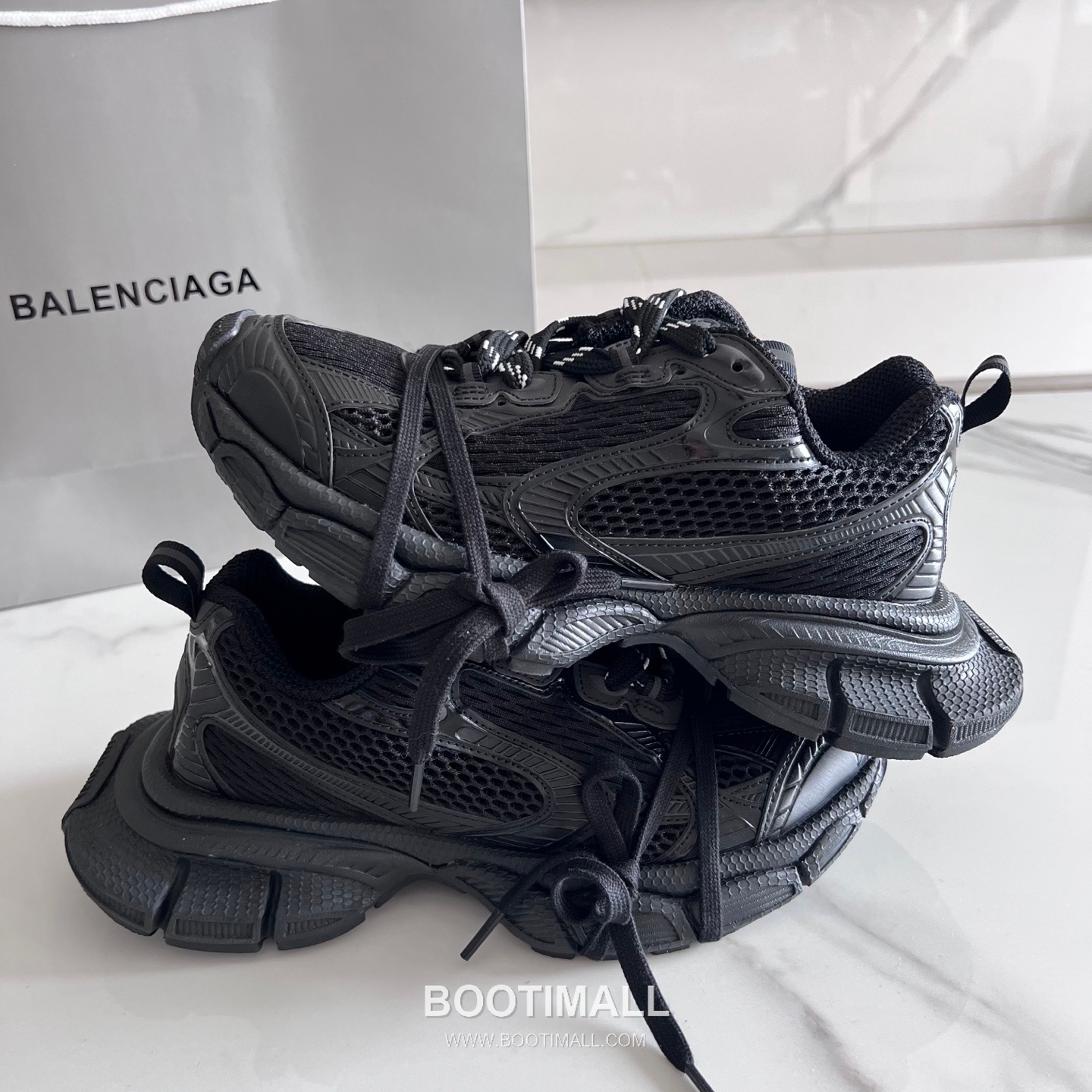 발렌시아가 팬텀 스니커즈 메쉬 레더 블랙 청키 러너 스니커즈 Balenciaga Phantom Sneaker Mesh Leather Black Chunky Runner Sneakers 7
