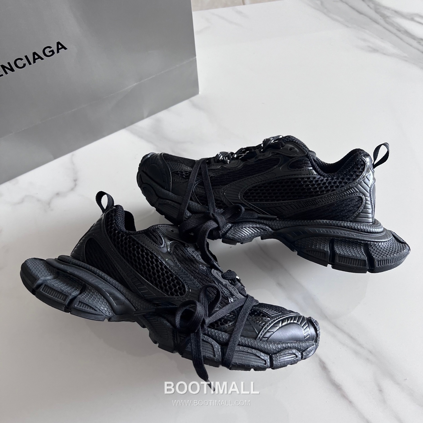 발렌시아가 팬텀 스니커즈 메쉬 레더 블랙 청키 러너 스니커즈 Balenciaga Phantom Sneaker Mesh Leather Black Chunky Runner Sneakers 8