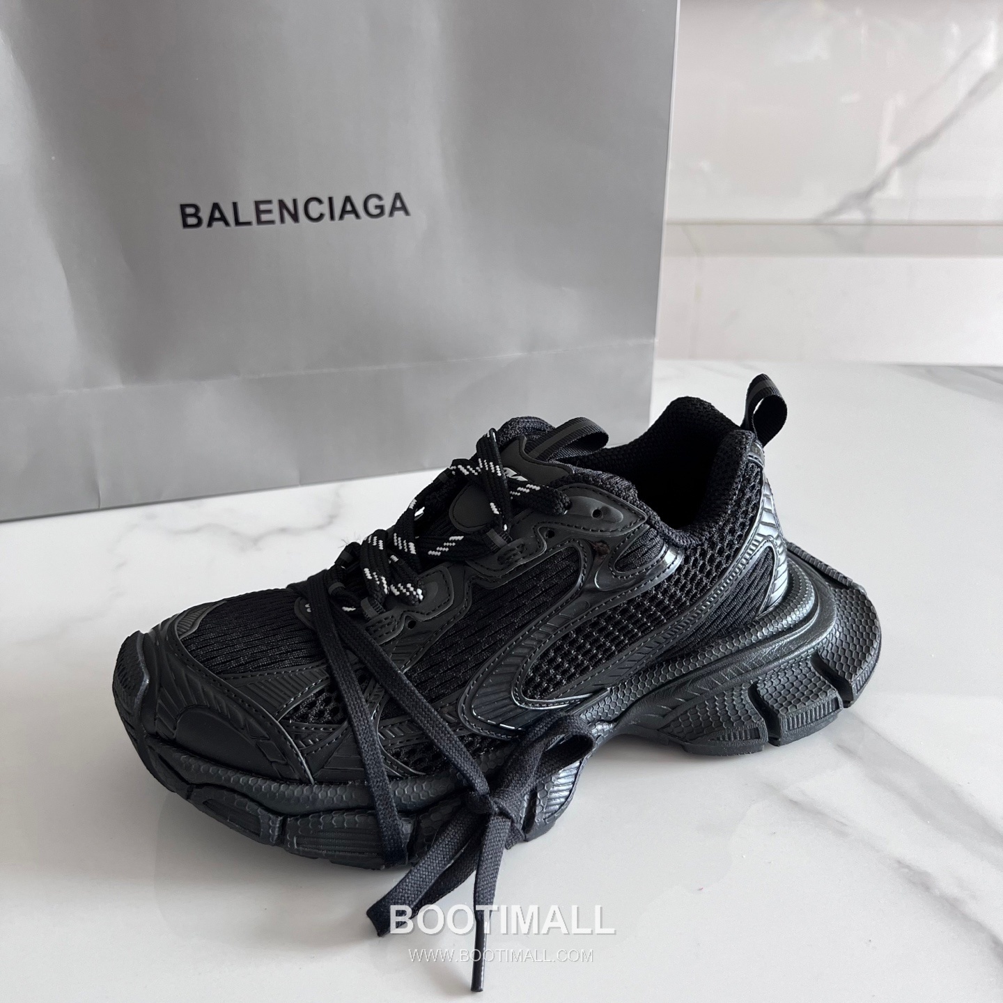 발렌시아가 팬텀 스니커즈 메쉬 레더 블랙 청키 러너 스니커즈 Balenciaga Phantom Sneaker Mesh Leather Black Chunky Runner Sneakers 9