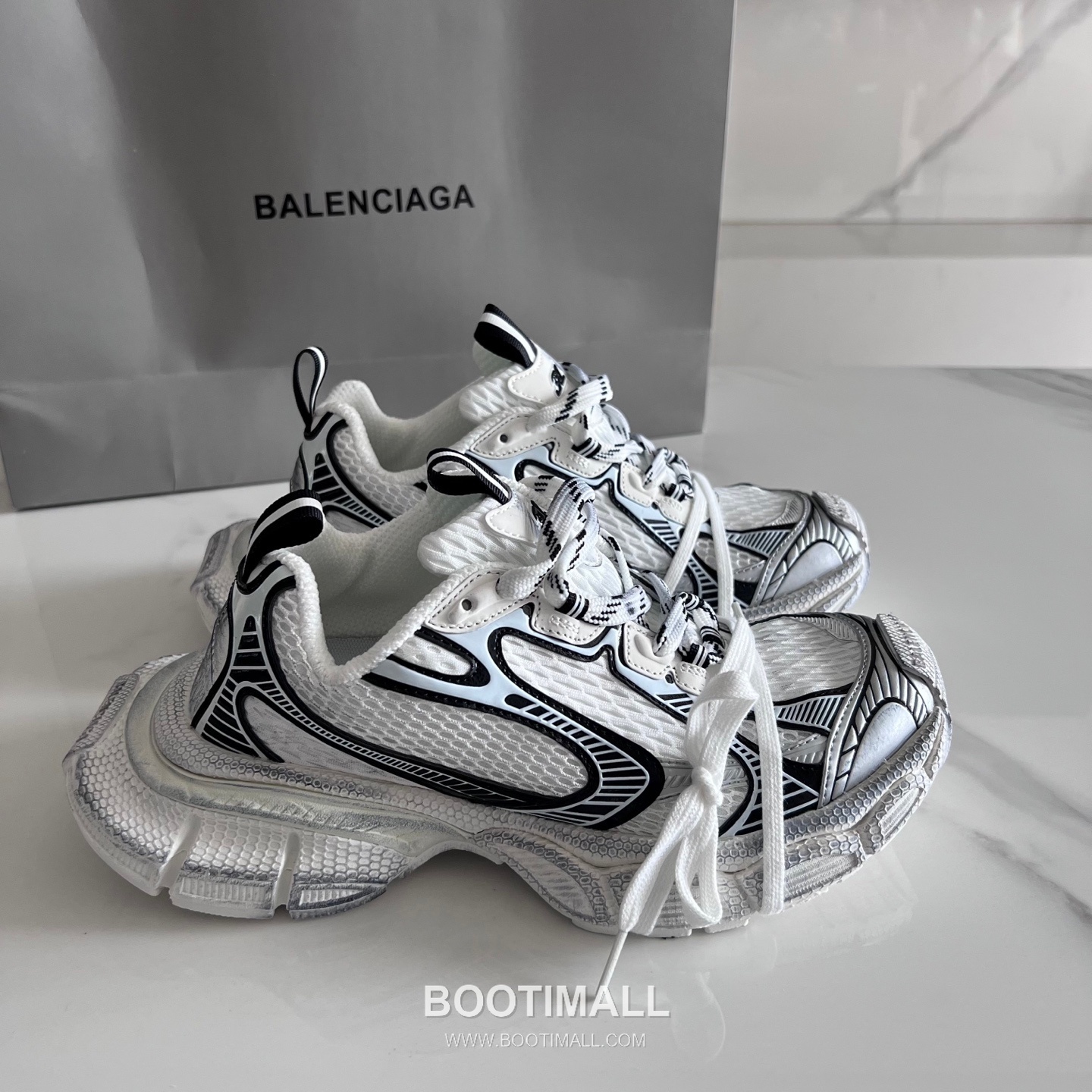 발렌시아가 팬텀 스니커즈 메쉬 레더 블랙 청키 러너 스니커즈 Balenciaga Phantom Sneaker Mesh Leather Black Chunky Runner Sneakers 1