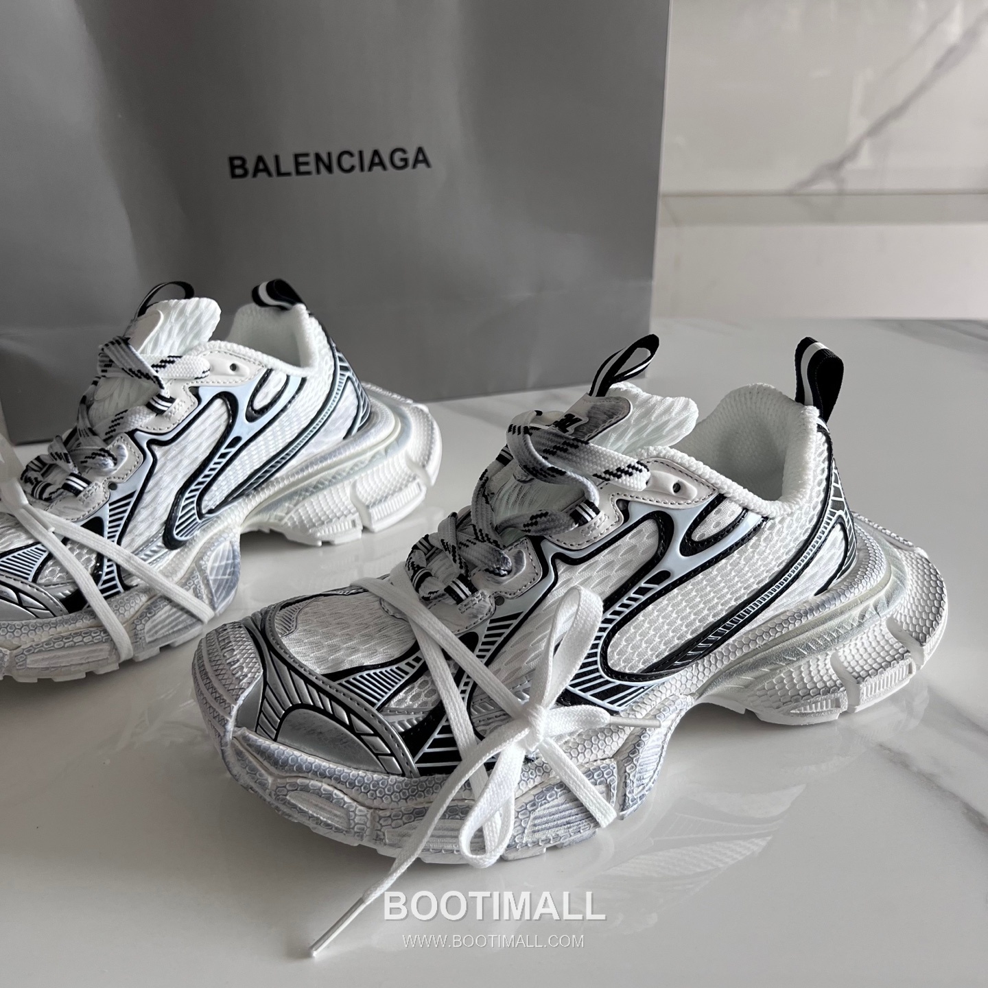 발렌시아가 팬텀 스니커즈 메쉬 레더 블랙 청키 러너 스니커즈 Balenciaga Phantom Sneaker Mesh Leather Black Chunky Runner Sneakers 2