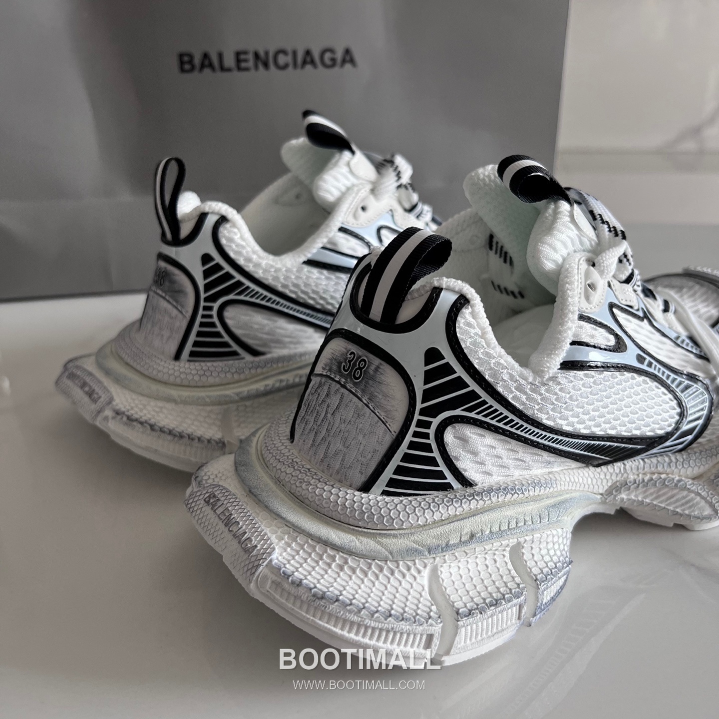 발렌시아가 팬텀 스니커즈 메쉬 레더 블랙 청키 러너 스니커즈 Balenciaga Phantom Sneaker Mesh Leather Black Chunky Runner Sneakers 3