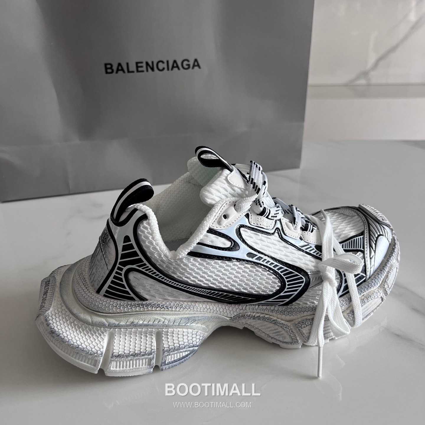 발렌시아가 팬텀 스니커즈 메쉬 레더 블랙 청키 러너 스니커즈 Balenciaga Phantom Sneaker Mesh Leather Black Chunky Runner Sneakers 4