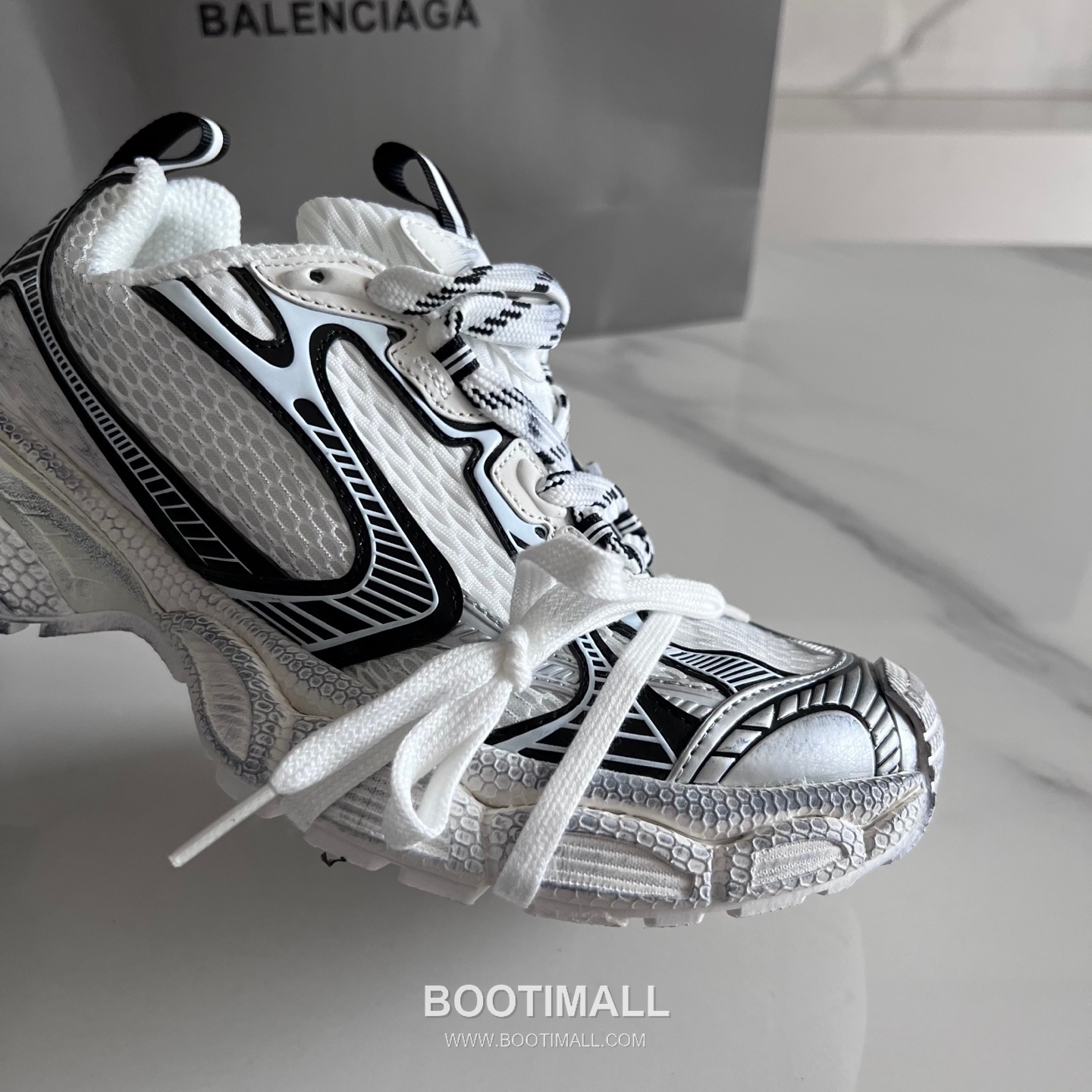 발렌시아가 팬텀 스니커즈 메쉬 레더 블랙 청키 러너 스니커즈 Balenciaga Phantom Sneaker Mesh Leather Black Chunky Runner Sneakers 5