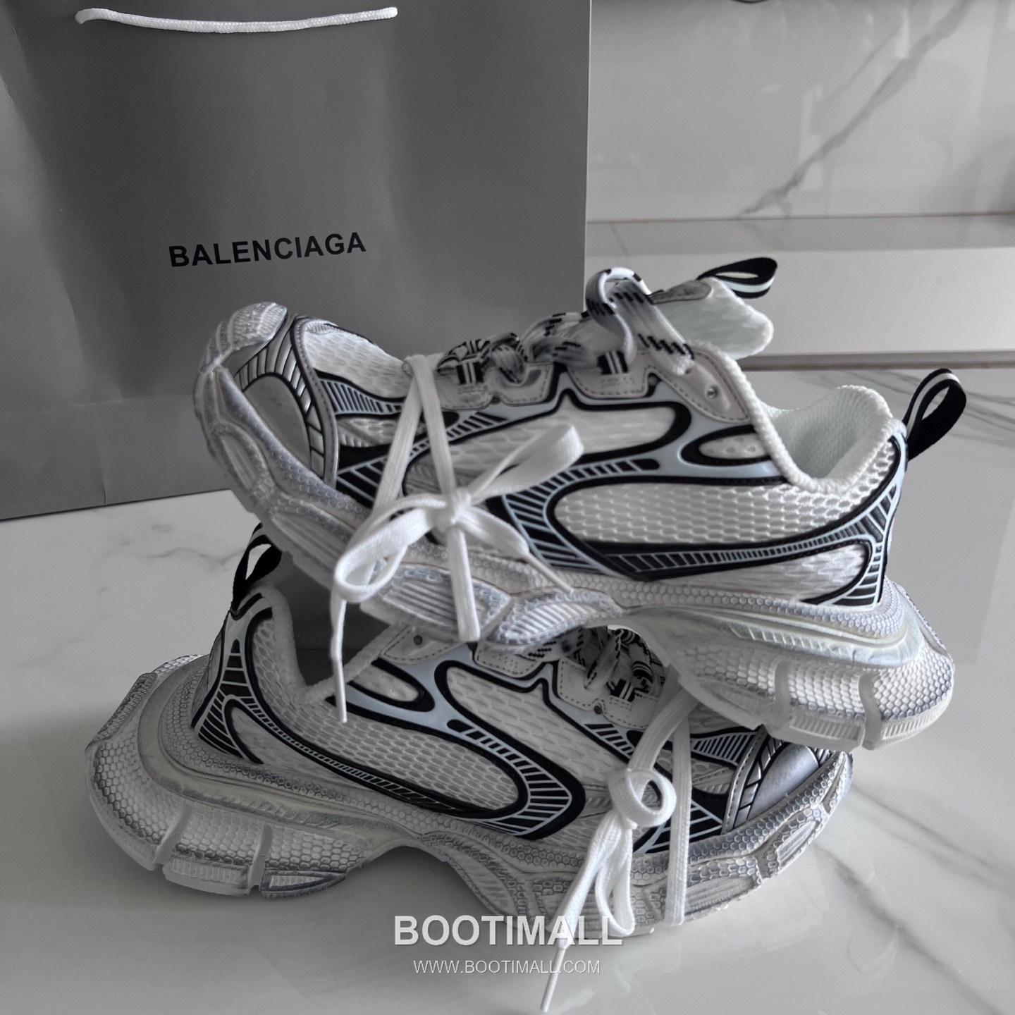 발렌시아가 팬텀 스니커즈 메쉬 레더 블랙 청키 러너 스니커즈 Balenciaga Phantom Sneaker Mesh Leather Black Chunky Runner Sneakers 7