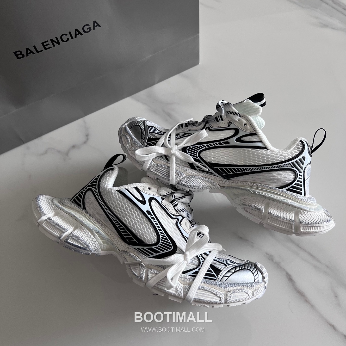 발렌시아가 팬텀 스니커즈 메쉬 레더 블랙 청키 러너 스니커즈 Balenciaga Phantom Sneaker Mesh Leather Black Chunky Runner Sneakers 8