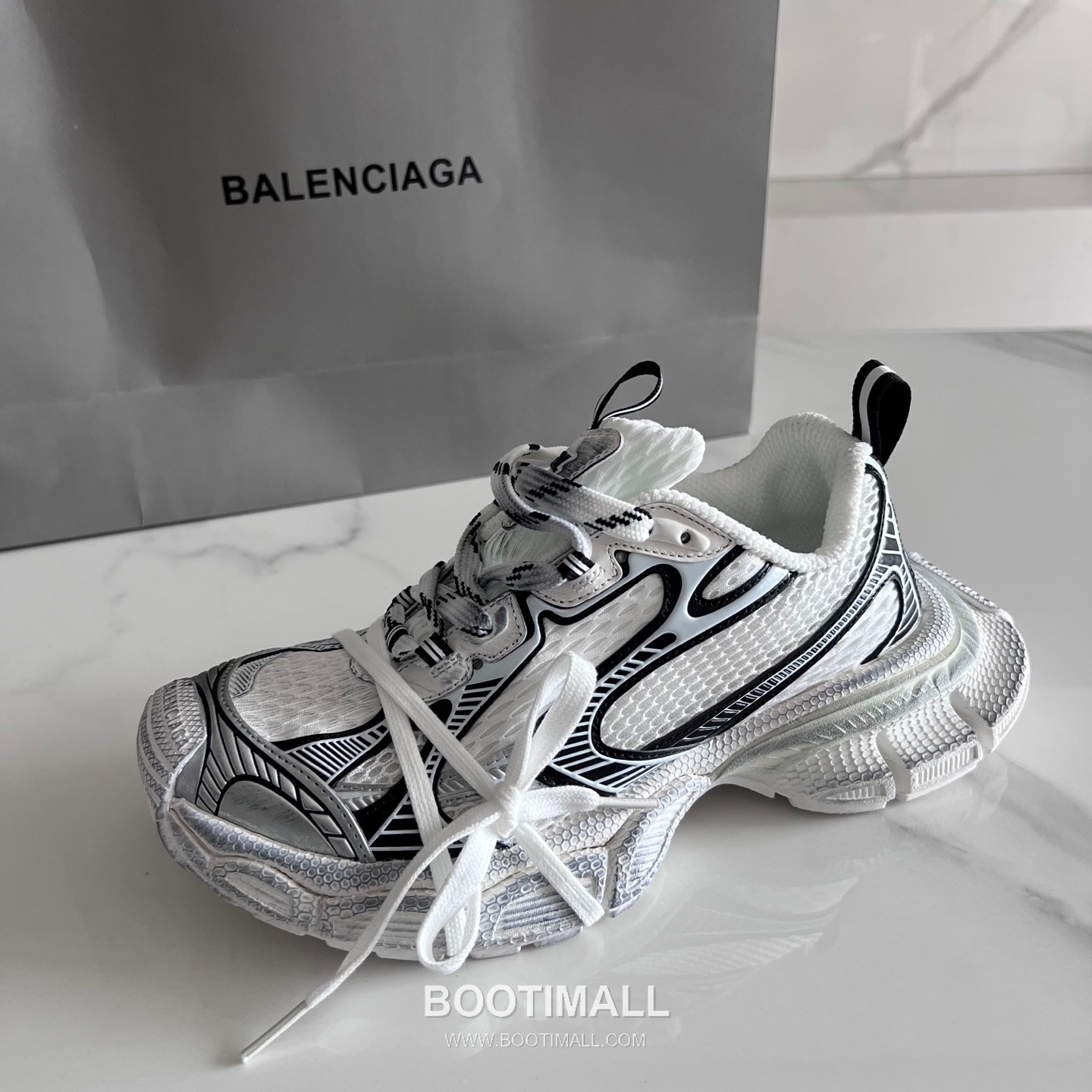 발렌시아가 팬텀 스니커즈 메쉬 레더 블랙 청키 러너 스니커즈 Balenciaga Phantom Sneaker Mesh Leather Black Chunky Runner Sneakers 9