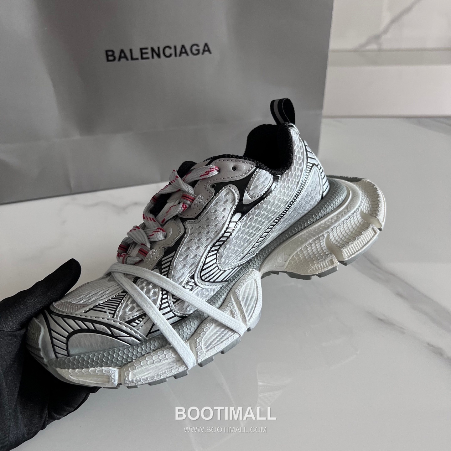 발렌시아가 팬텀 스니커즈 메쉬 레더 블랙 청키 러너 스니커즈 Balenciaga Phantom Sneaker Mesh Leather Black Chunky Runner Sneakers 6