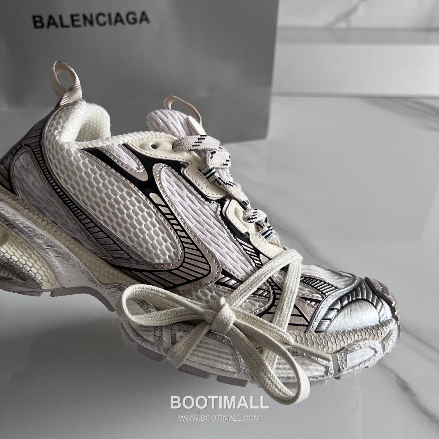 발렌시아가 팬텀 스니커즈 메쉬 레더 블랙 청키 러너 스니커즈 Balenciaga Phantom Sneaker Mesh Leather Black Chunky Runner Sneakers 5