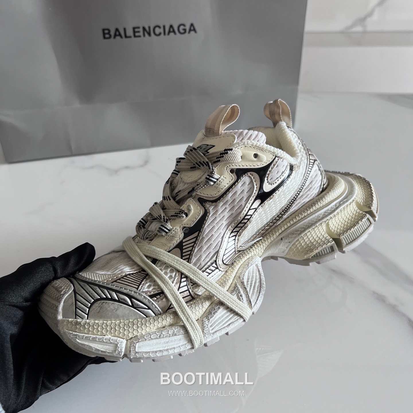 발렌시아가 팬텀 스니커즈 메쉬 레더 블랙 청키 러너 스니커즈 Balenciaga Phantom Sneaker Mesh Leather Black Chunky Runner Sneakers 6