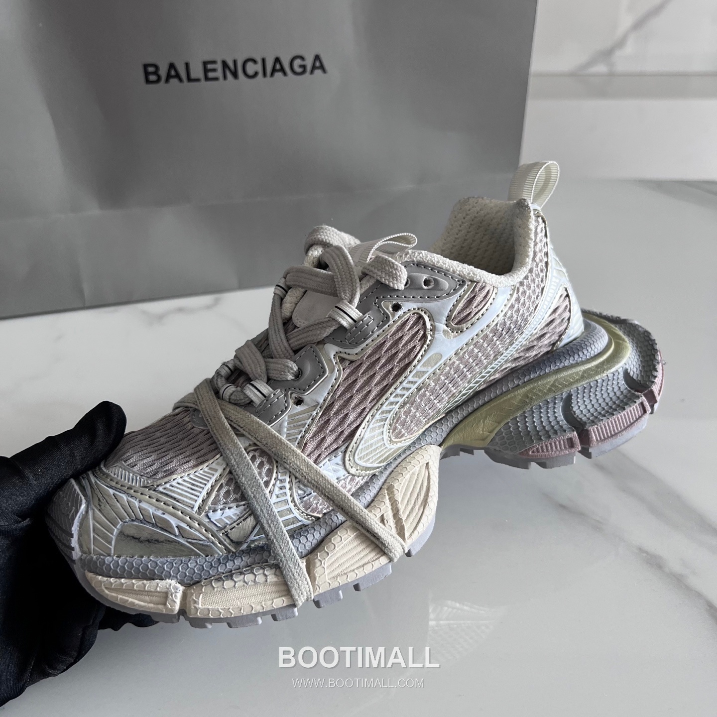 발렌시아가 팬텀 스니커즈 메쉬 레더 블랙 청키 러너 스니커즈 Balenciaga Phantom Sneaker Mesh Leather Black Chunky Runner Sneakers 6