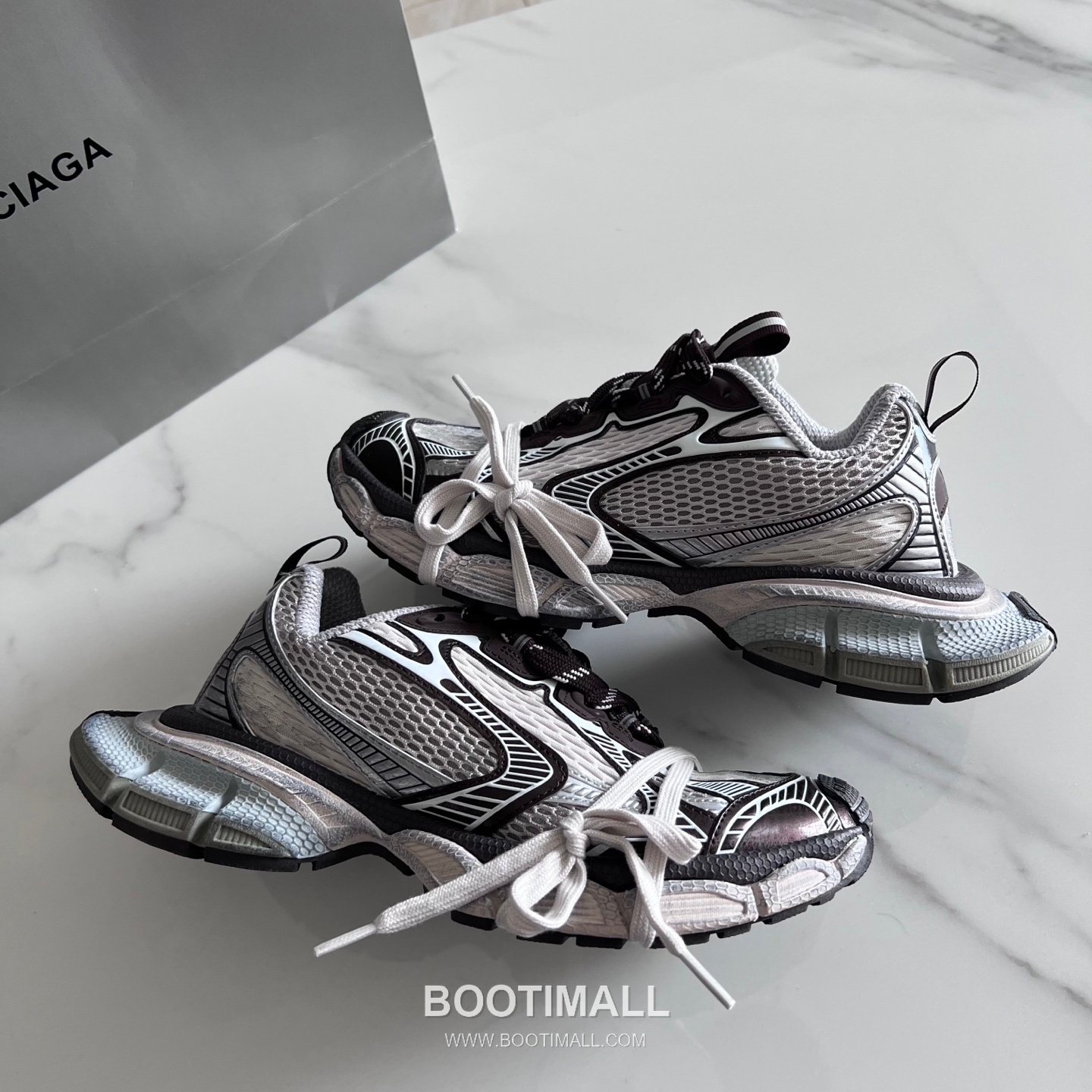 발렌시아가 팬텀 스니커즈 메쉬 레더 블랙 청키 러너 스니커즈 Balenciaga Phantom Sneaker Mesh Leather Black Chunky Runner Sneakers 8