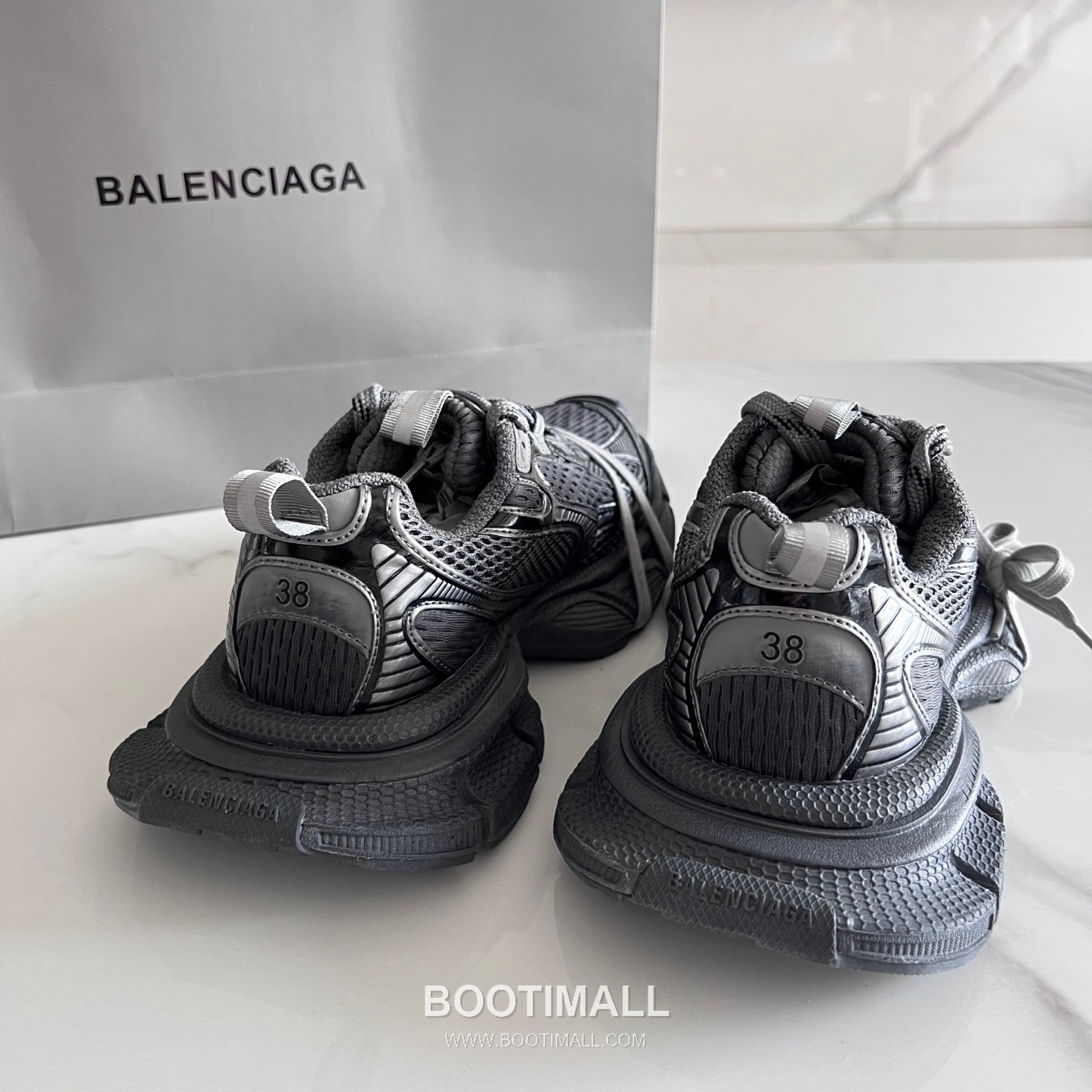 발렌시아가 팬텀 스니커즈 메쉬 레더 블랙 청키 러너 스니커즈 Balenciaga Phantom Sneaker Mesh Leather Black Chunky Runner Sneakers 3