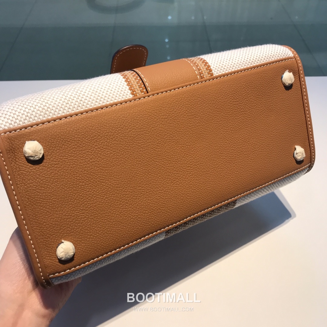 델보 브리앙 스몰 실크 린넨 레더 브레이드 베이지 핸드백 Delvaux Brillant Small Silk Linen Leather Braided Beige Handbag 99195066 28cm 14