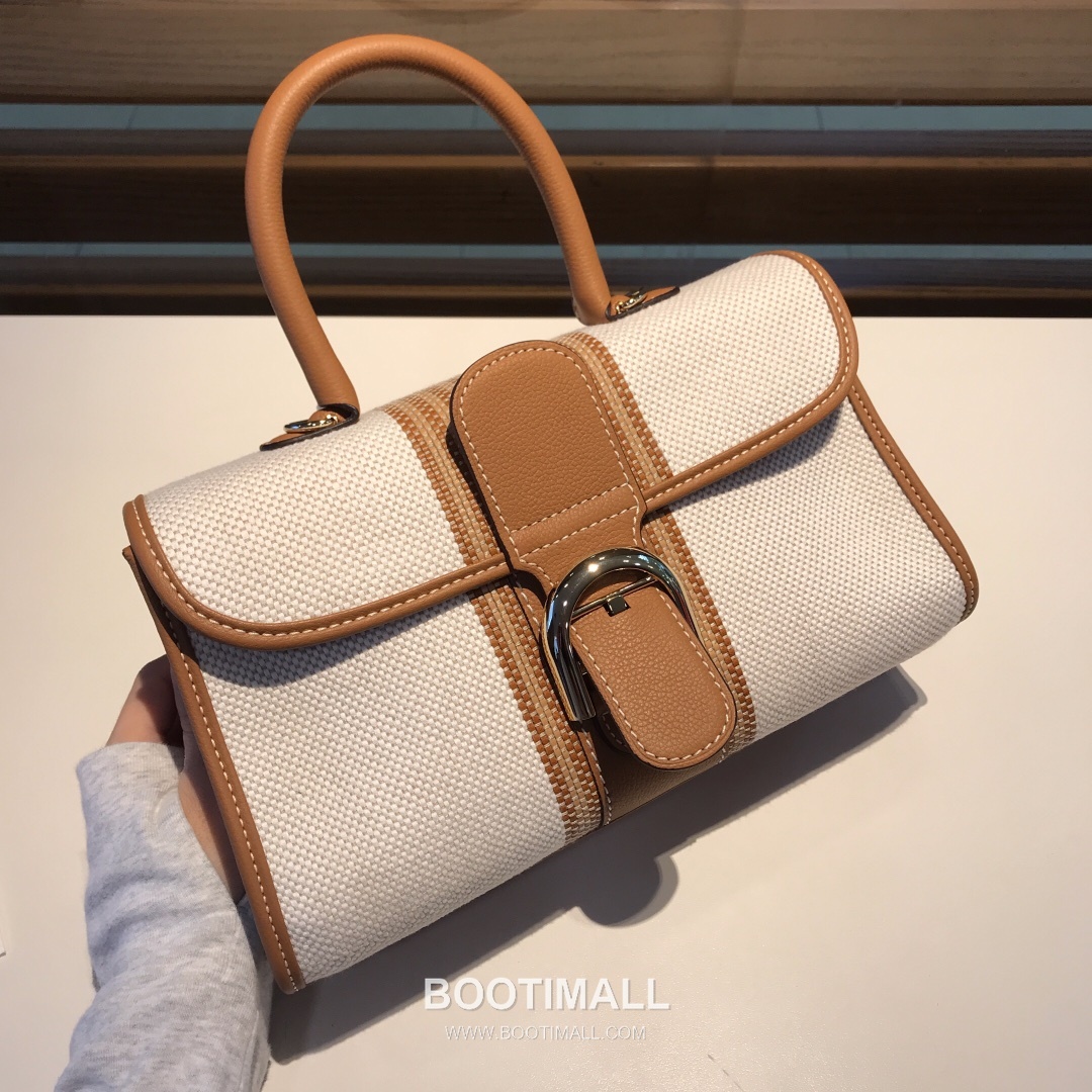 델보 브리앙 스몰 실크 린넨 레더 브레이드 베이지 플랩 핸드백 Delvaux Brillant Small Silk Linen Leather Braided Beige Flap Handbag 99175066 28cm 2