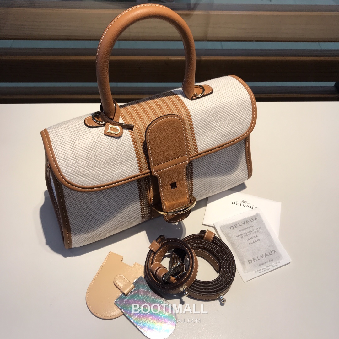 델보 브리앙 스몰 실크 린넨 레더 브레이드 베이지 플랩 핸드백 Delvaux Brillant Small Silk Linen Leather Braided Beige Flap Handbag 99175066 28cm 4