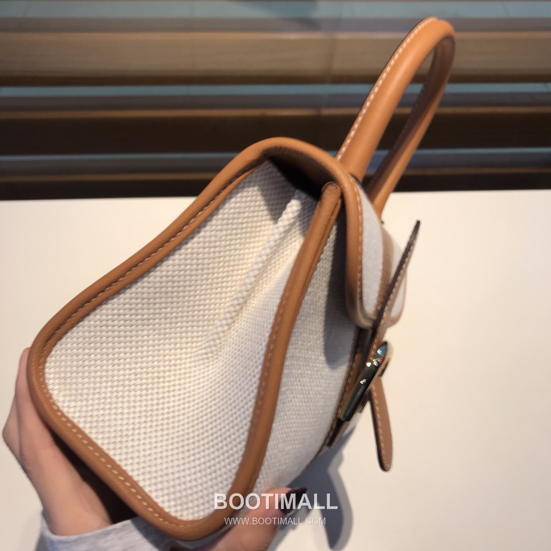델보 브리앙 스몰 실크 린넨 레더 브레이드 베이지 플랩 핸드백 Delvaux Brillant Small Silk Linen Leather Braided Beige Flap Handbag 99175066 28cm 5