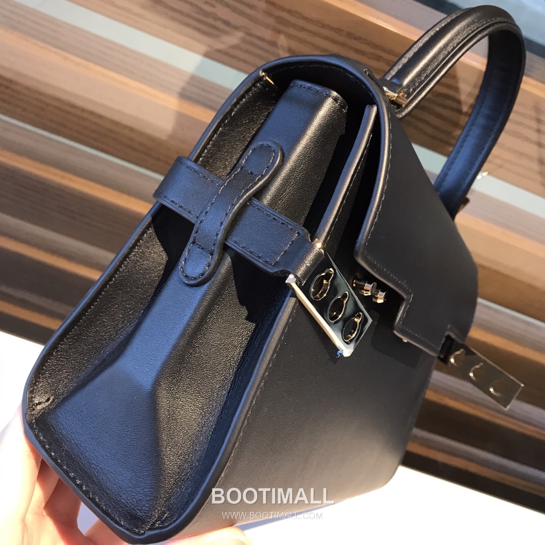 델보 템페트 스위프트 레더 베이지 스트랩 플랩 핸드백 Delvaux Tempete Swift Leather Beige Strap Flap Handbag 99135066 21cm 5