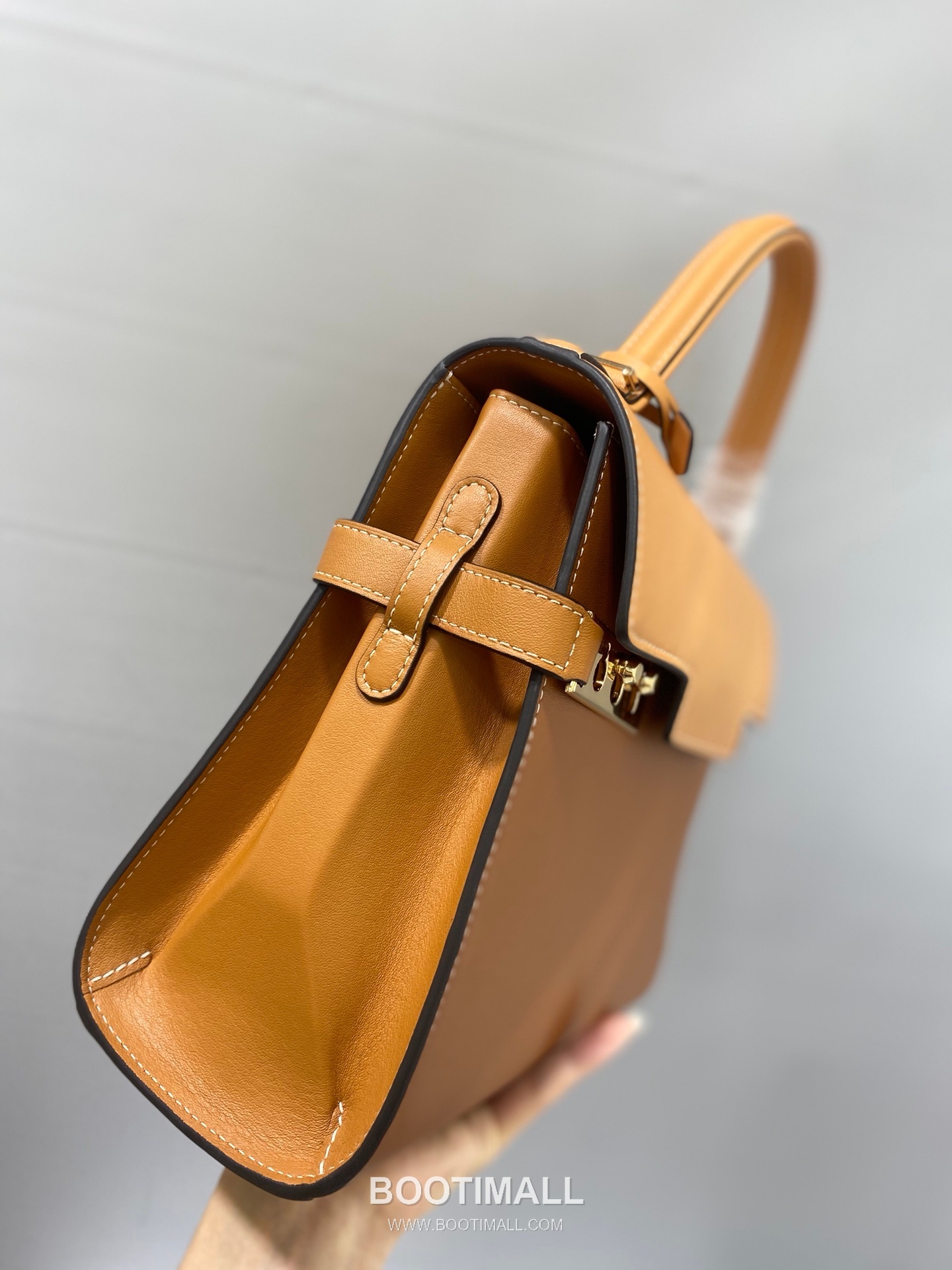 델보 템페트 MM 스위프트 카프스킨 베이지 스트랩 플랩 핸드백 Delvaux Tempete MM Swift Calfskin Beige Strap Flap Handbag 99150066 28cm 5