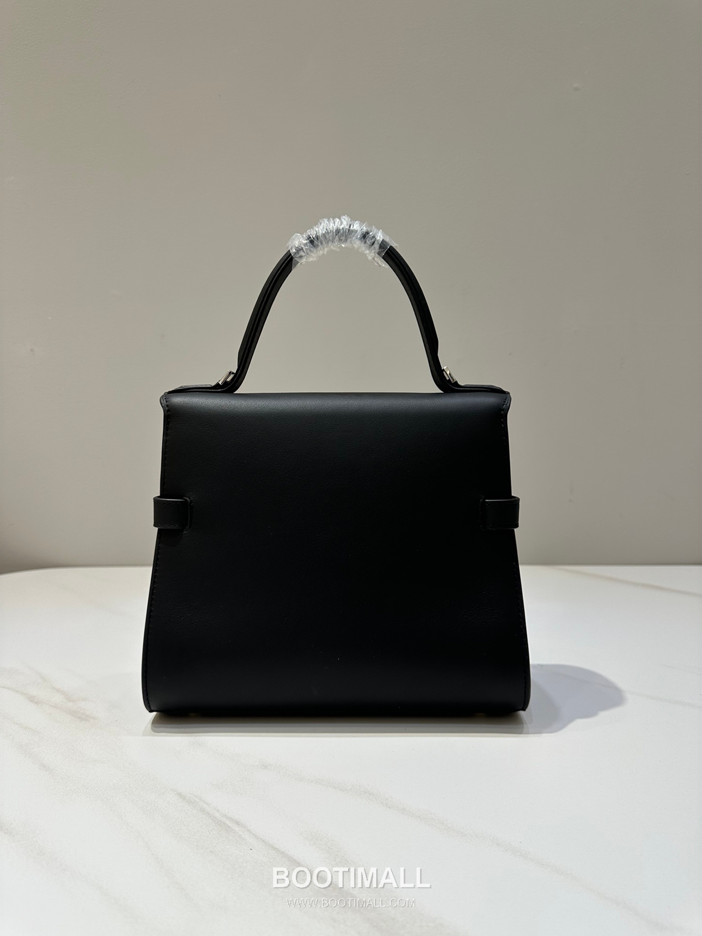 델보 템페트 PM 스위프트 카프스킨 블랙 스트랩 메탈락 플랩 핸드백 Delvaux Tempete PM Swift Calfskin Black Strap Metal Lock Flap Handbag 99135066 21.5cm 3