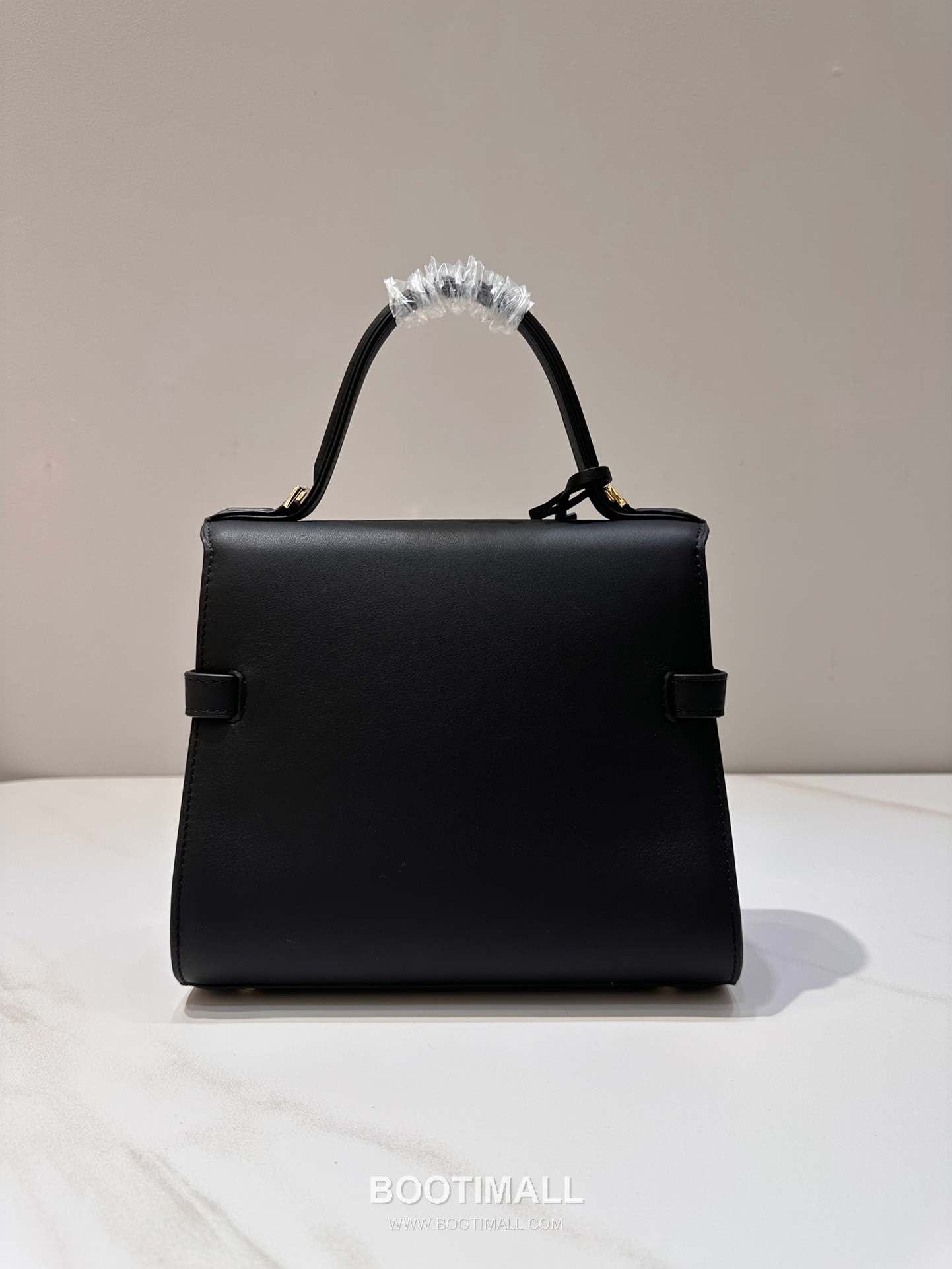 델보 템페트 PM 스위프트 카프스킨 블랙 스트랩 메탈락 플랩 핸드백 Delvaux Tempete PM Swift Calfskin Black Strap Metal Lock Flap Handbag 99135066 21.5cm 3