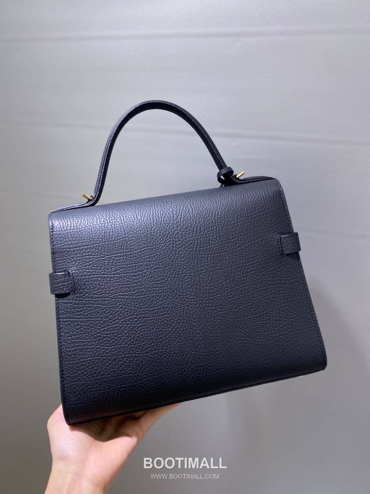 델보 템페트 MM 넥그레인 카프스킨 블랙 스트랩 메탈락 플랩 핸드백 Delvaux Tempete MM Neck Grain Calfskin Black Strap Metal Lock Flap Handbag 99155066 28cm 3