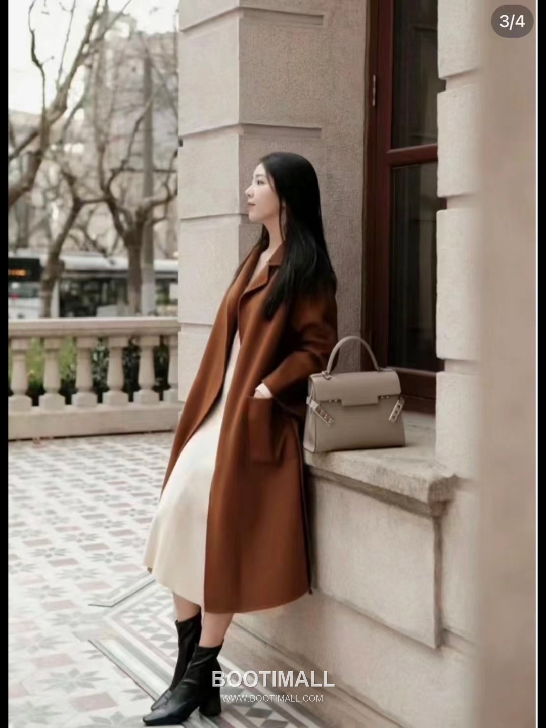 델보 템페트 MM 넥그레인 카프스킨 블랙 스트랩 메탈락 플랩 핸드백 Delvaux Tempete MM Neck Grain Calfskin Black Strap Metal Lock Flap Handbag 99155066 28cm 4