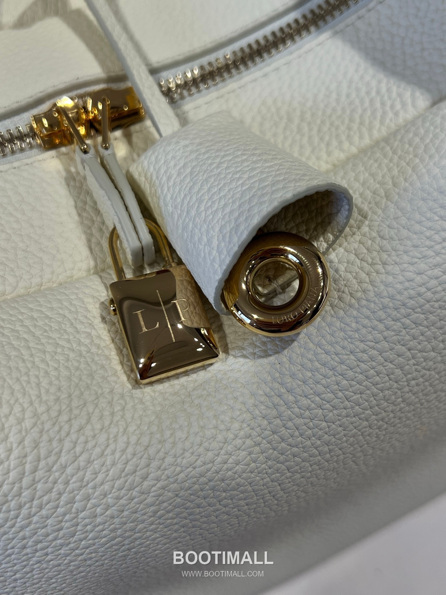 로로피아나 니들 라지 카프스킨 브라운 스트랩 더블지퍼 토트 핸드백 Loro Piana Needle Large Calfskin Brown Strap Double Zip Tote Handbag 39cm 8