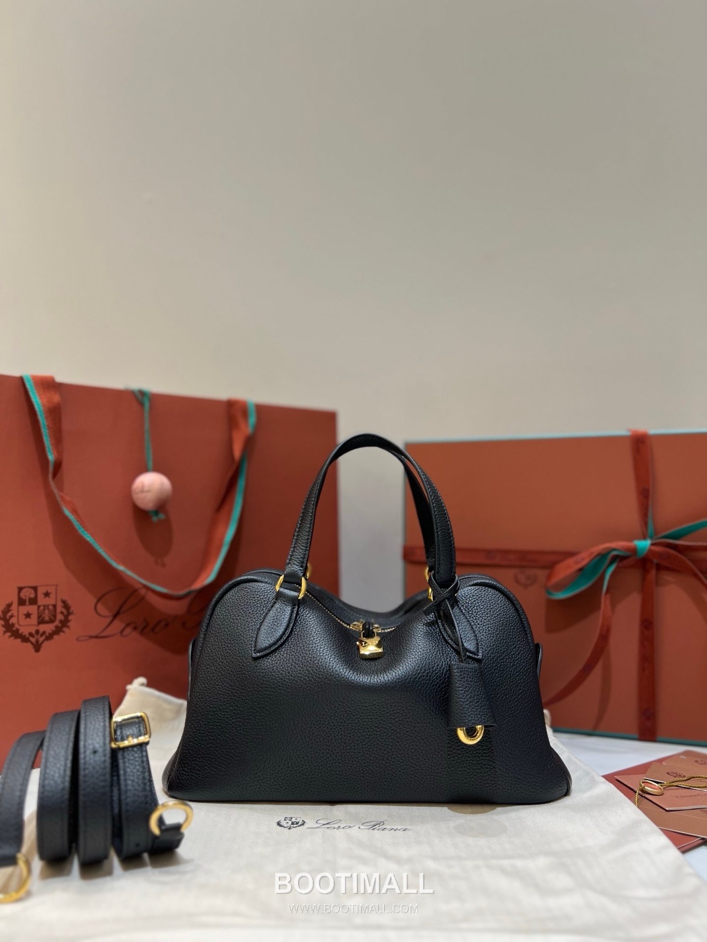 로로피아나 니들 스몰 캔버스 카프스킨 베이지 스트랩 더블지퍼 토트 핸드백 Loro Piana Needle Small Canvas Calfskin Beige Strap Double Zip Tote Handbag 31cm 5