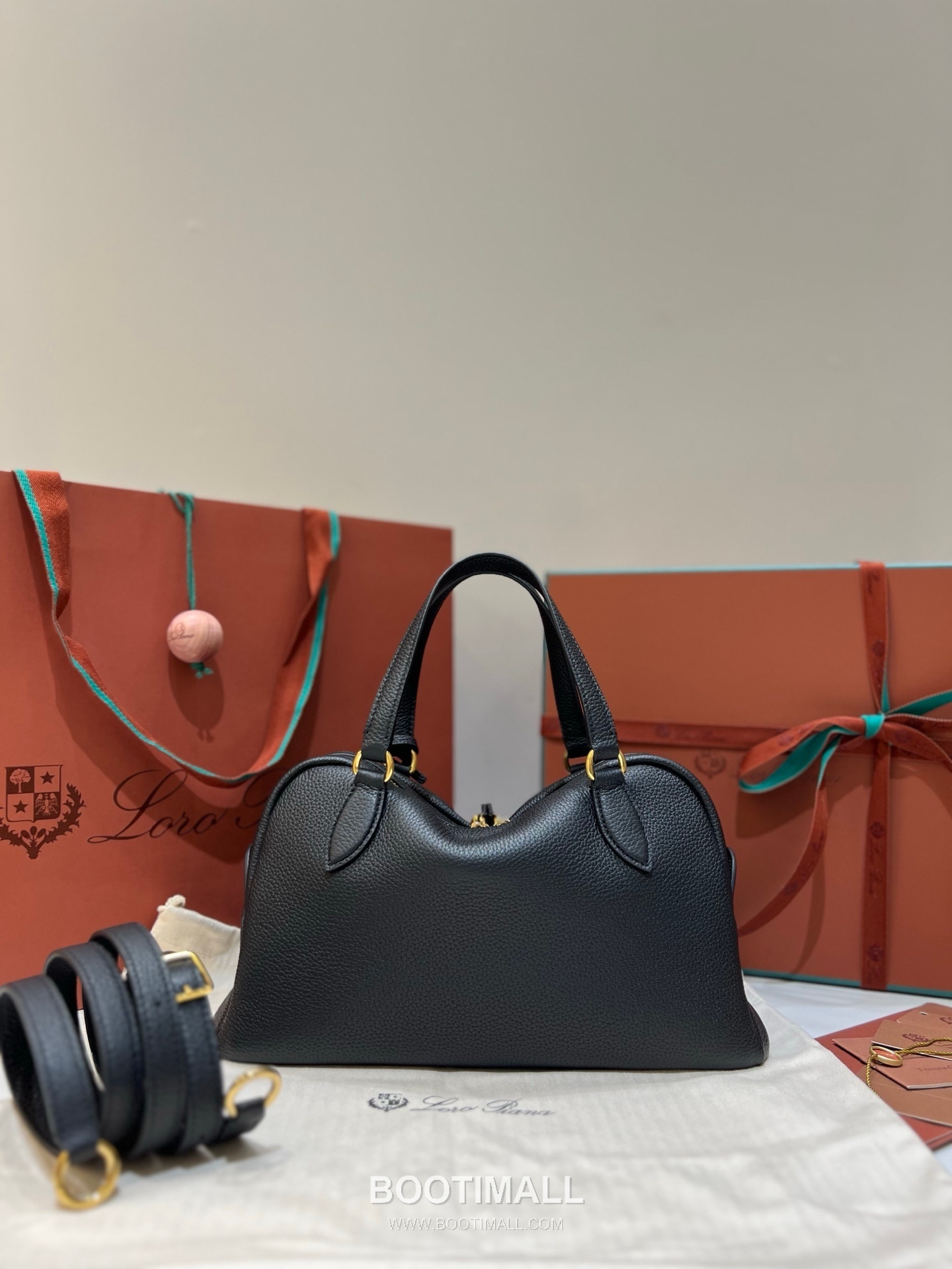 로로피아나 니들 스몰 캔버스 카프스킨 베이지 스트랩 더블지퍼 토트 핸드백 Loro Piana Needle Small Canvas Calfskin Beige Strap Double Zip Tote Handbag 31cm 6