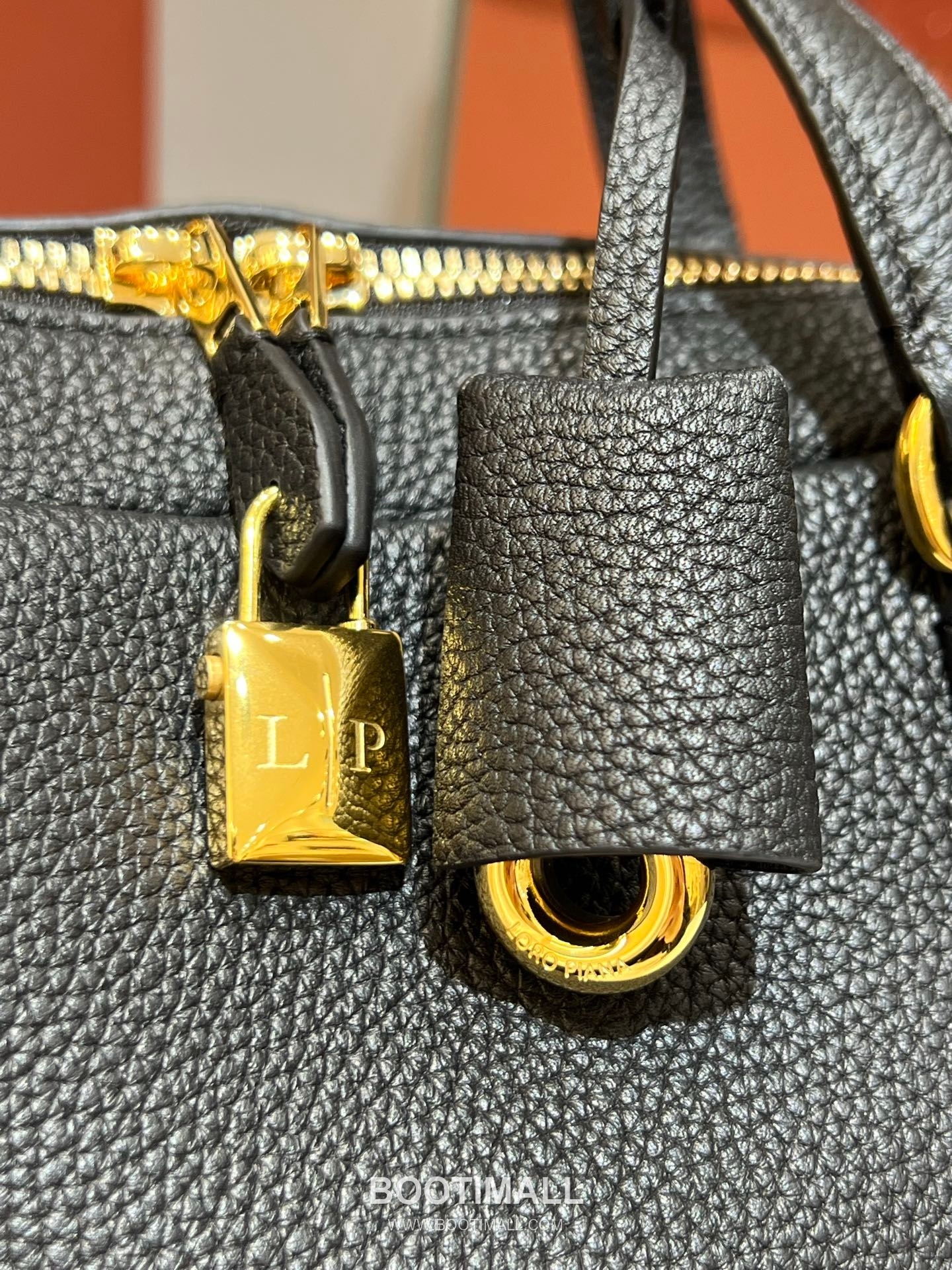 로로피아나 니들 스몰 캔버스 카프스킨 베이지 스트랩 더블지퍼 토트 핸드백 Loro Piana Needle Small Canvas Calfskin Beige Strap Double Zip Tote Handbag 31cm 9