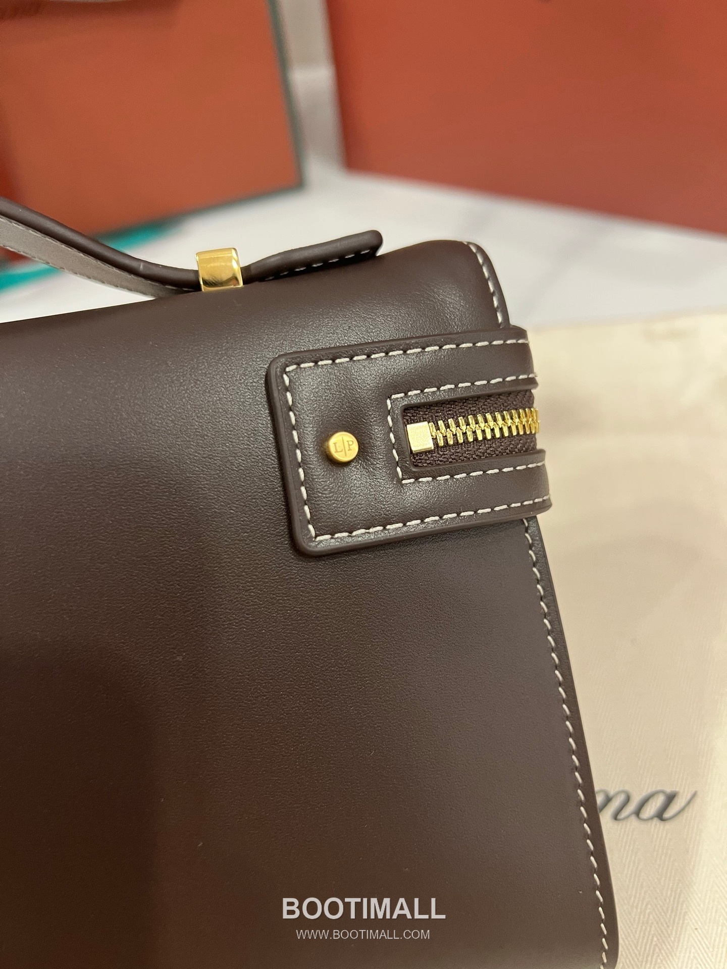 로로피아나 엑스트라 클러치 L29 새들 레더 블랙 더블지퍼 파우치 클러치백 Loro Piana Extra Clutch L29 Saddle Leather Black Double Zip Pouch Clutch Bag 29cm 7