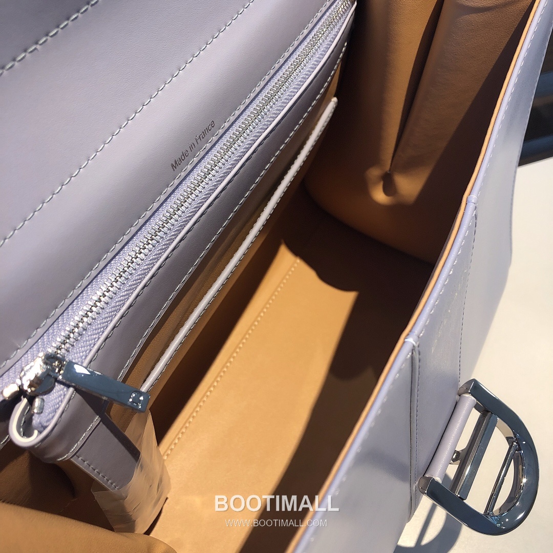 델보 브리앙 MM 박스 카프스킨 라벤더 퍼플 스트랩 메탈락 플랩 핸드백 Delvaux Brillant MM Box Calfskin Lavender Purple Strap Metal Lock Flap Handbag 99105066 28cm 7