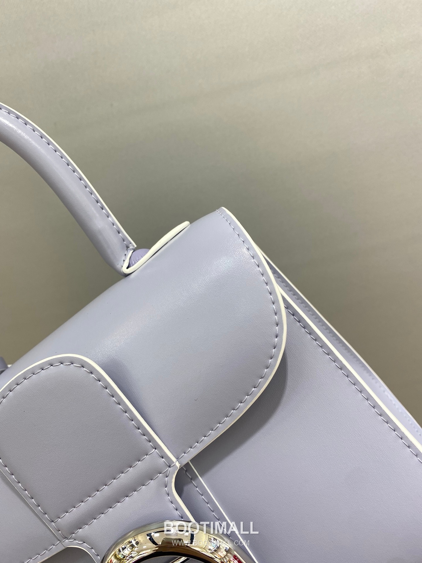 델보 브리앙 스몰 박스 카프스킨 퍼플 스트랩 메탈락 플랩 핸드백 Delvaux Brillant Small Box Calfskin Purple Strap Metal Lock Flap Handbag 99095066 20cm 4