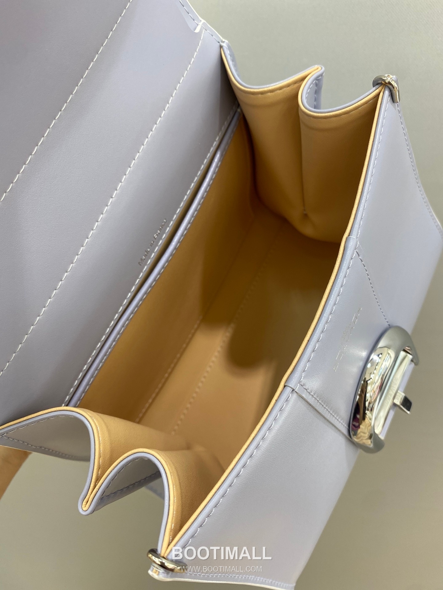 델보 브리앙 스몰 박스 카프스킨 퍼플 스트랩 메탈락 플랩 핸드백 Delvaux Brillant Small Box Calfskin Purple Strap Metal Lock Flap Handbag 99095066 20cm 7