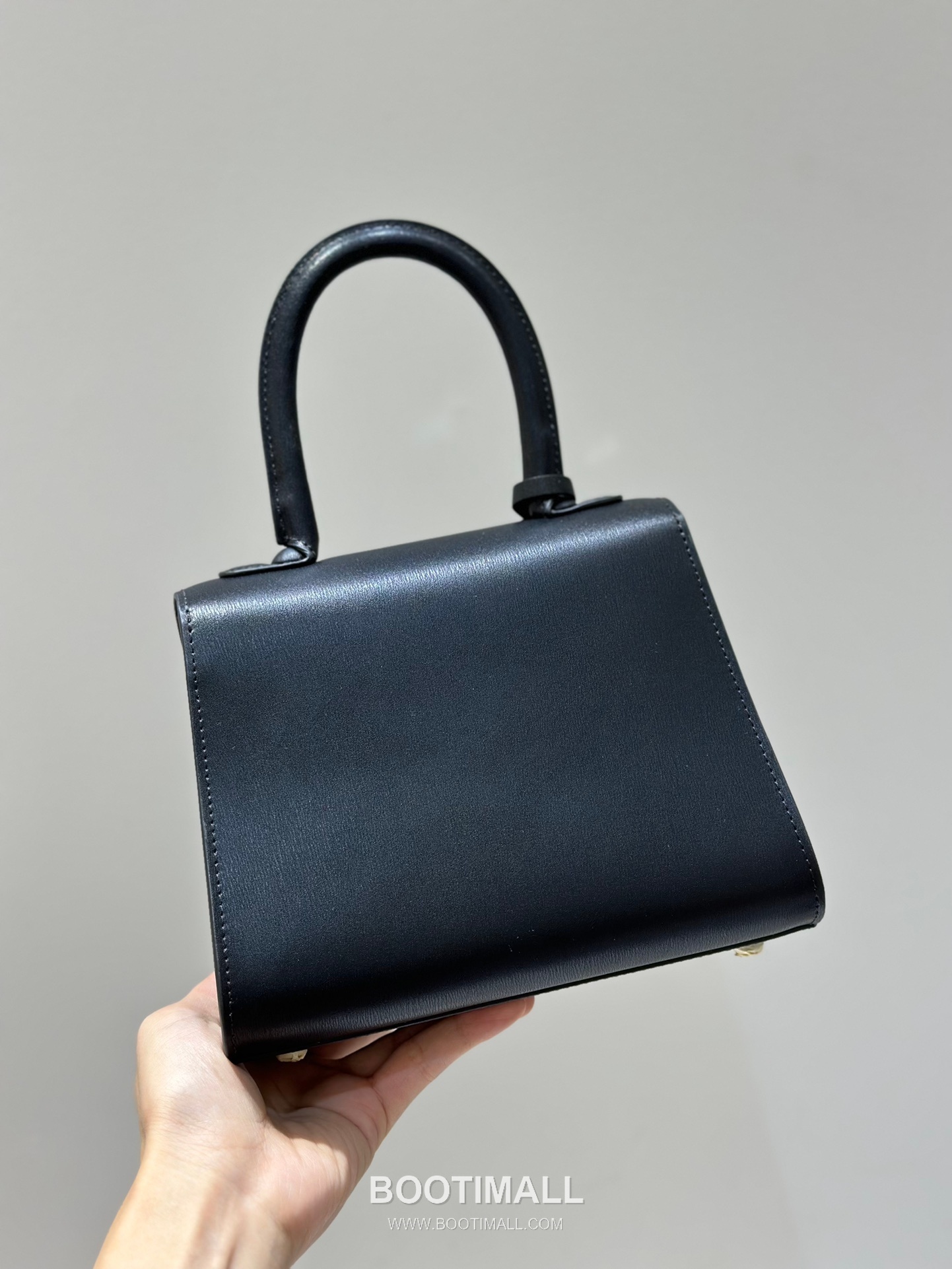 델보 브리앙 스몰 박스 카프스킨 퍼플 스트랩 메탈락 플랩 핸드백 Delvaux Brillant Small Box Calfskin Purple Strap Metal Lock Flap Handbag 99095066 20cm 3