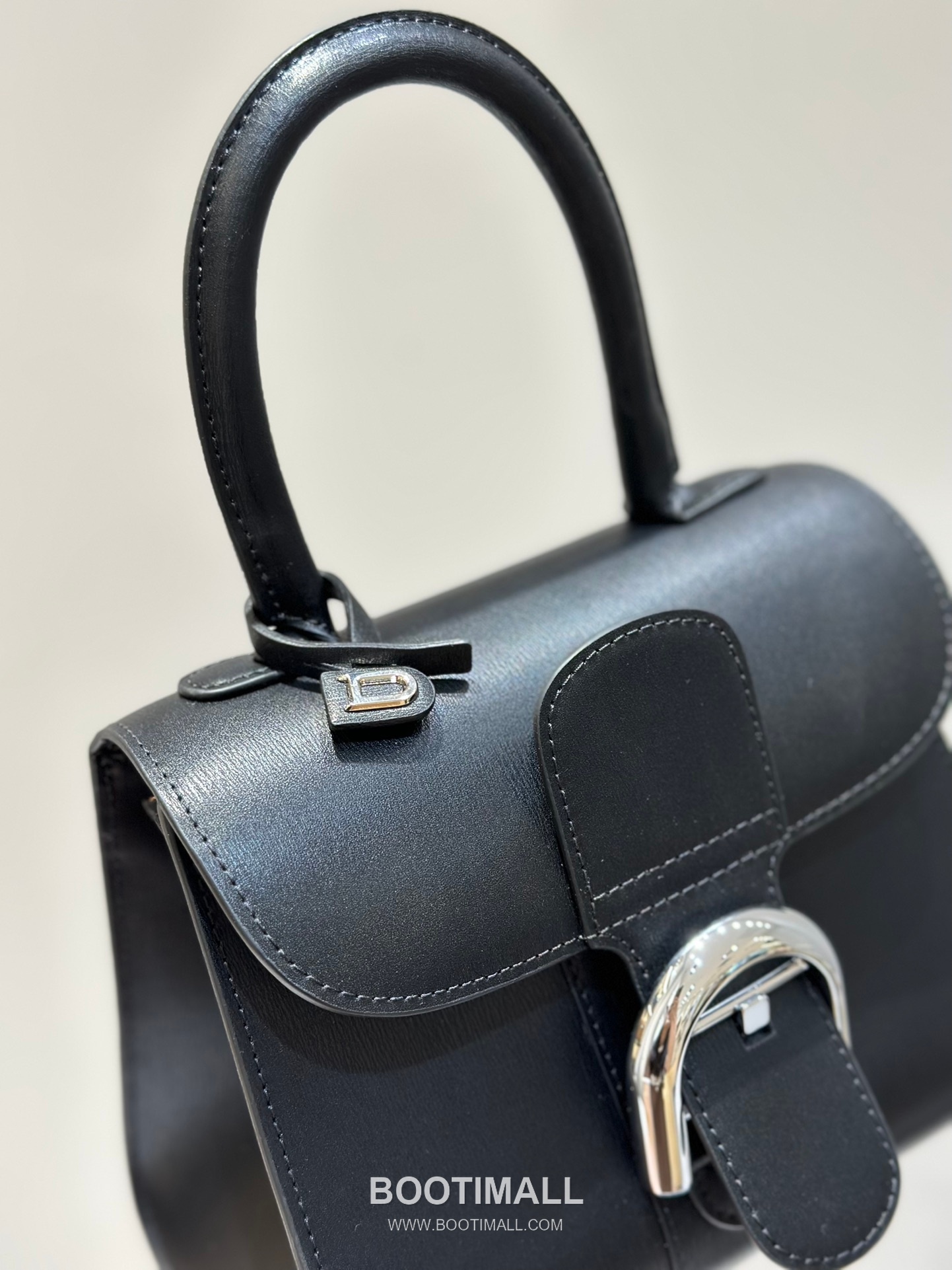 델보 브리앙 스몰 박스 카프스킨 퍼플 스트랩 메탈락 플랩 핸드백 Delvaux Brillant Small Box Calfskin Purple Strap Metal Lock Flap Handbag 99095066 20cm 5