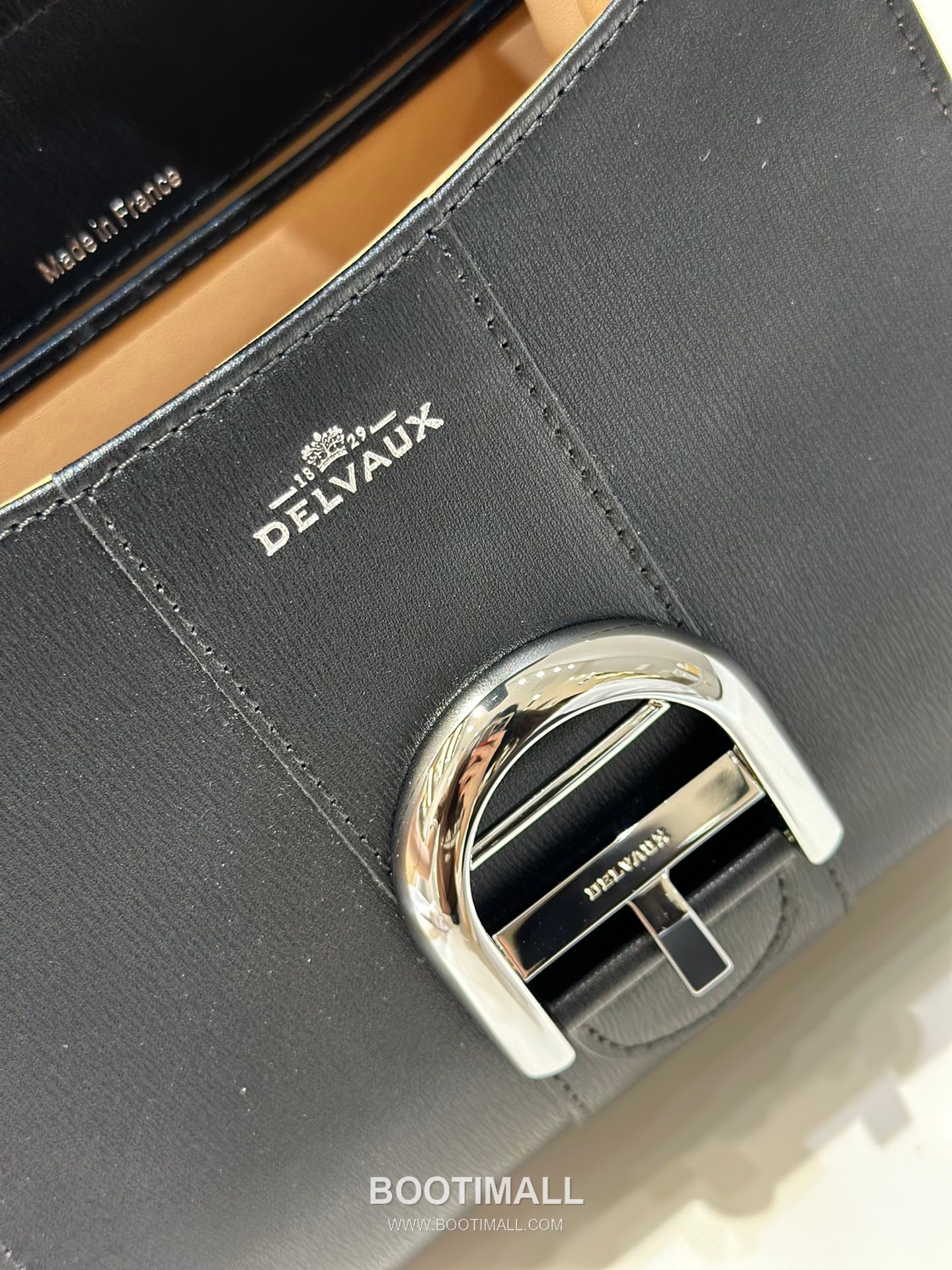 델보 브리앙 스몰 박스 카프스킨 퍼플 스트랩 메탈락 플랩 핸드백 Delvaux Brillant Small Box Calfskin Purple Strap Metal Lock Flap Handbag 99095066 20cm 7