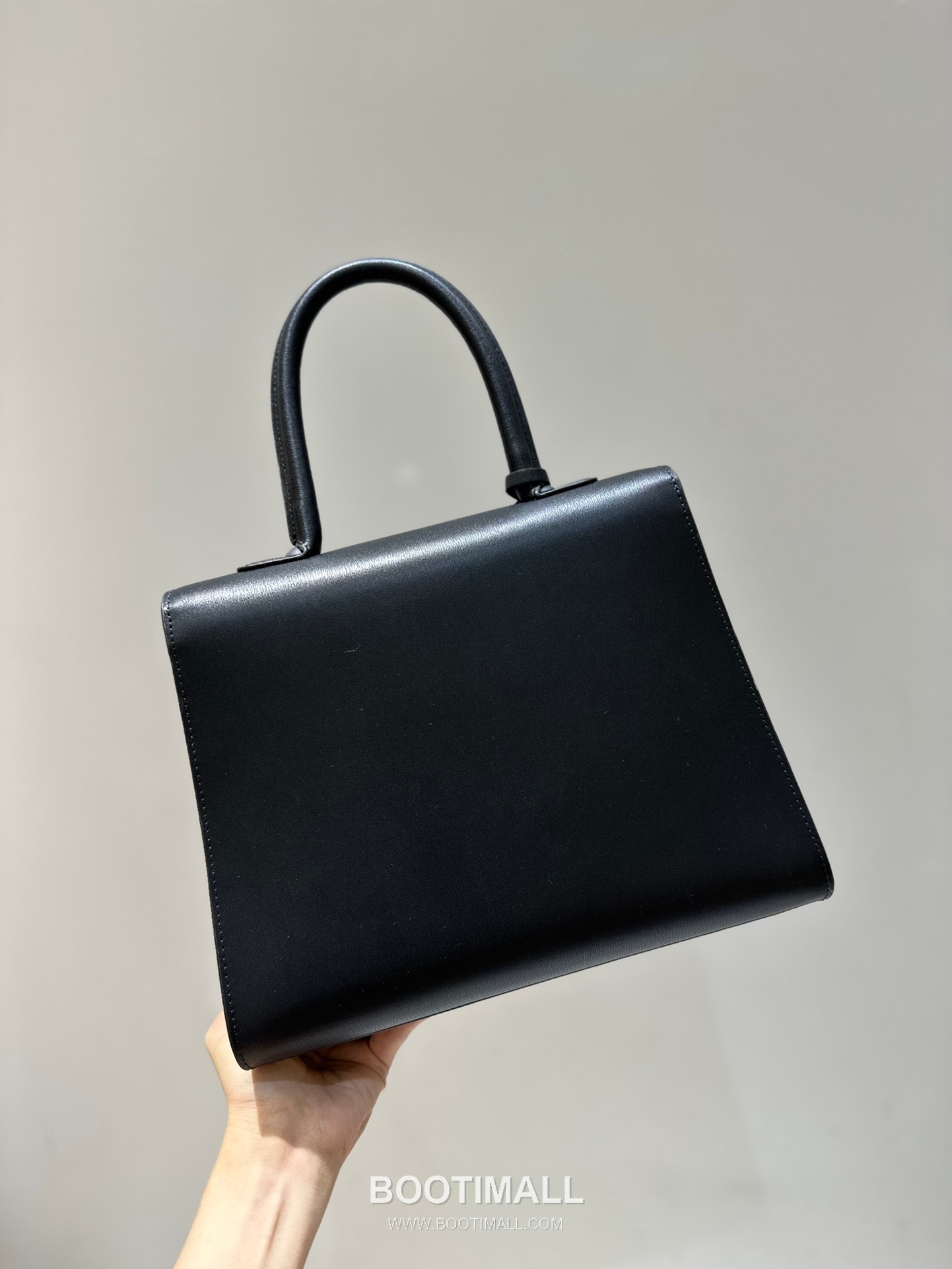 델보 브리앙 MM 박스 카프스킨 라벤더 퍼플 스트랩 메탈락 플랩 핸드백 Delvaux Brillant MM Box Calfskin Lavender Purple Strap Metal Lock Flap Handbag 99105066 28cm 3