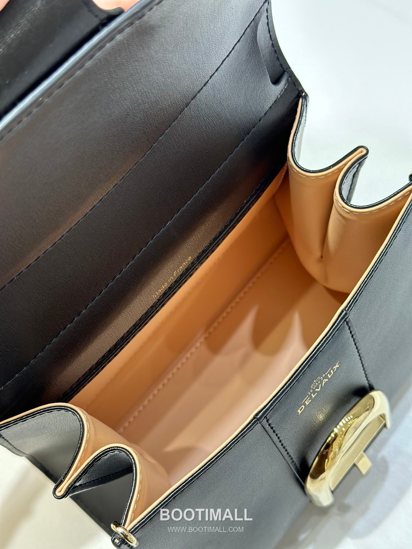 델보 브리앙 스몰 박스 카프스킨 퍼플 스트랩 메탈락 플랩 핸드백 Delvaux Brillant Small Box Calfskin Purple Strap Metal Lock Flap Handbag 99095066 20cm 8