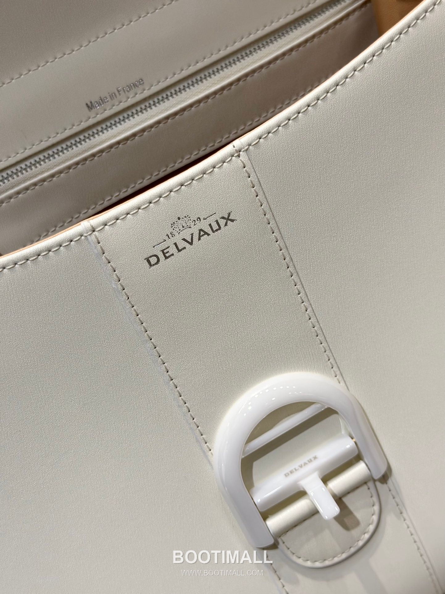 델보 브리앙 MM 박스 카프스킨 라벤더 퍼플 스트랩 메탈락 플랩 핸드백 Delvaux Brillant MM Box Calfskin Lavender Purple Strap Metal Lock Flap Handbag 99105066 28cm 12