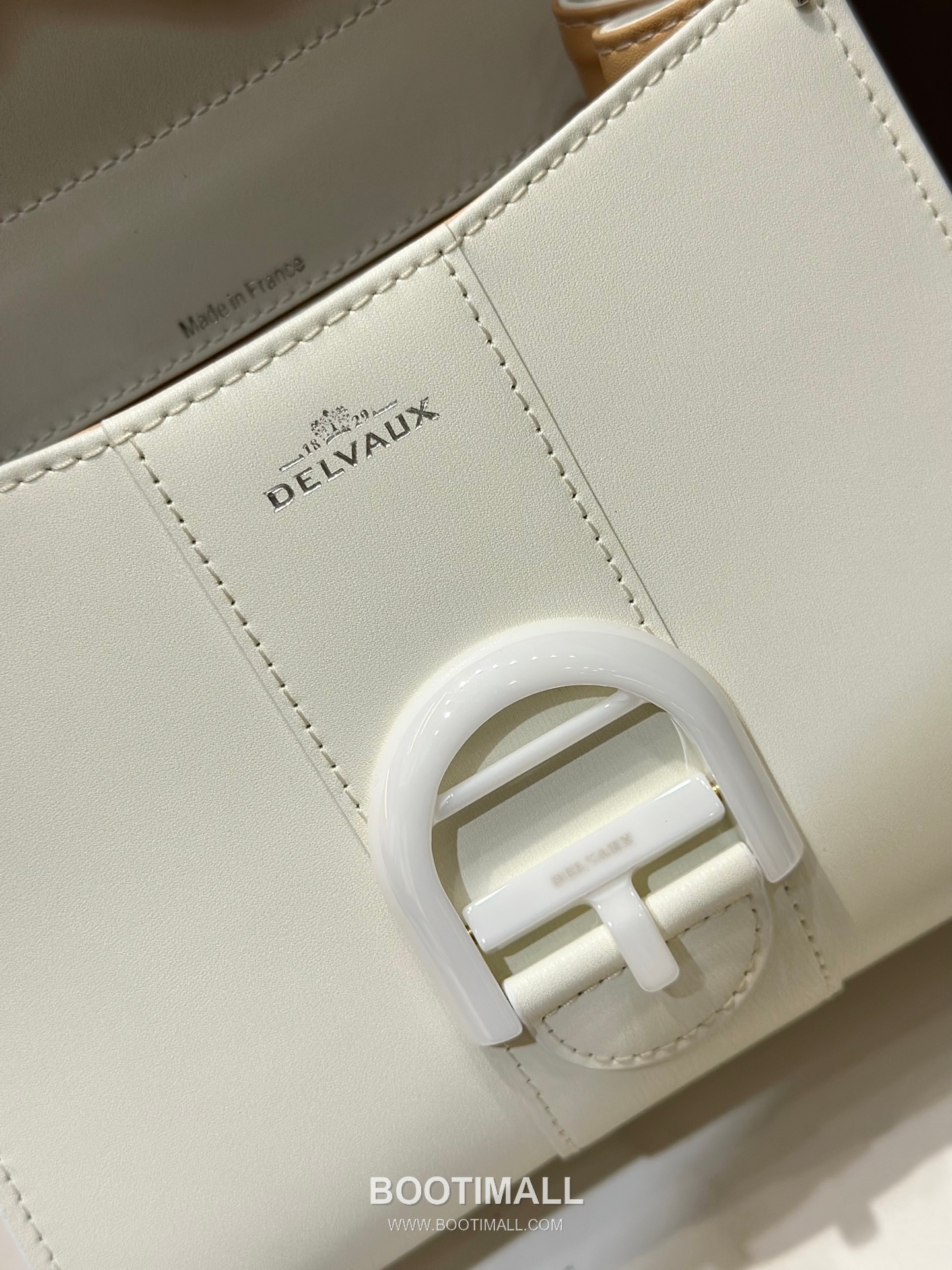 델보 브리앙 스몰 박스 카프스킨 퍼플 스트랩 메탈락 플랩 핸드백 Delvaux Brillant Small Box Calfskin Purple Strap Metal Lock Flap Handbag 99095066 20cm 10