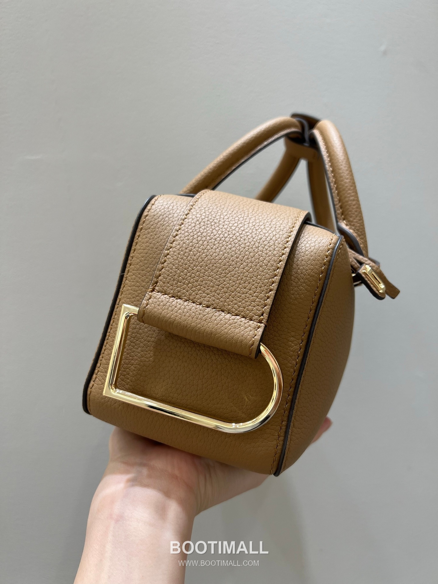 델보 쿨 박스 미니 카프스킨 옐로우 스트랩 D링 지퍼 토트 핸드백 Delvaux Cool Box Mini Calfskin Yellow Strap D Ring Zip Tote Handbag 99120066 22cm 3