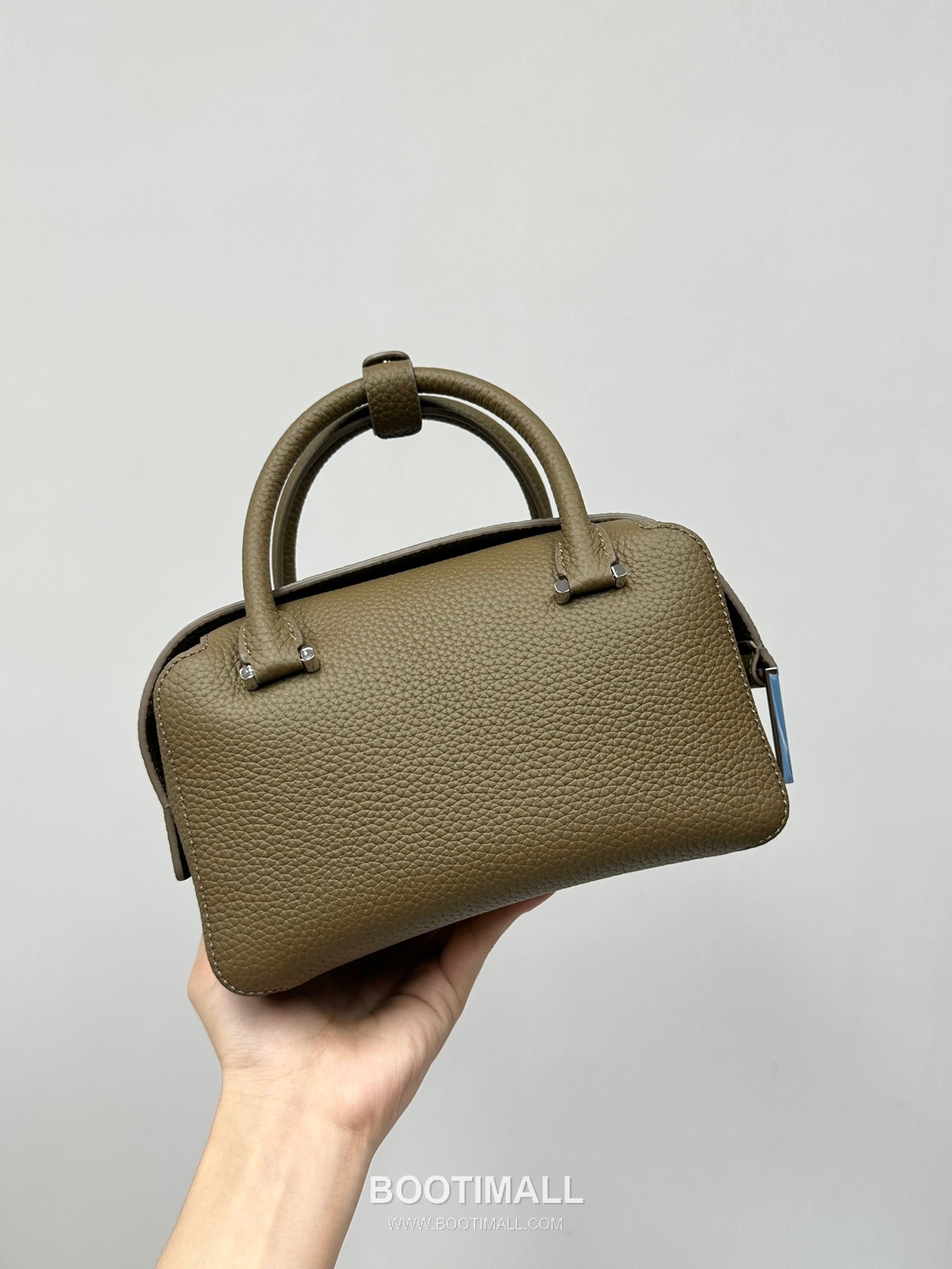 델보 쿨 박스 미니 카프스킨 옐로우 스트랩 D링 지퍼 토트 핸드백 Delvaux Cool Box Mini Calfskin Yellow Strap D Ring Zip Tote Handbag 99120066 22cm 3