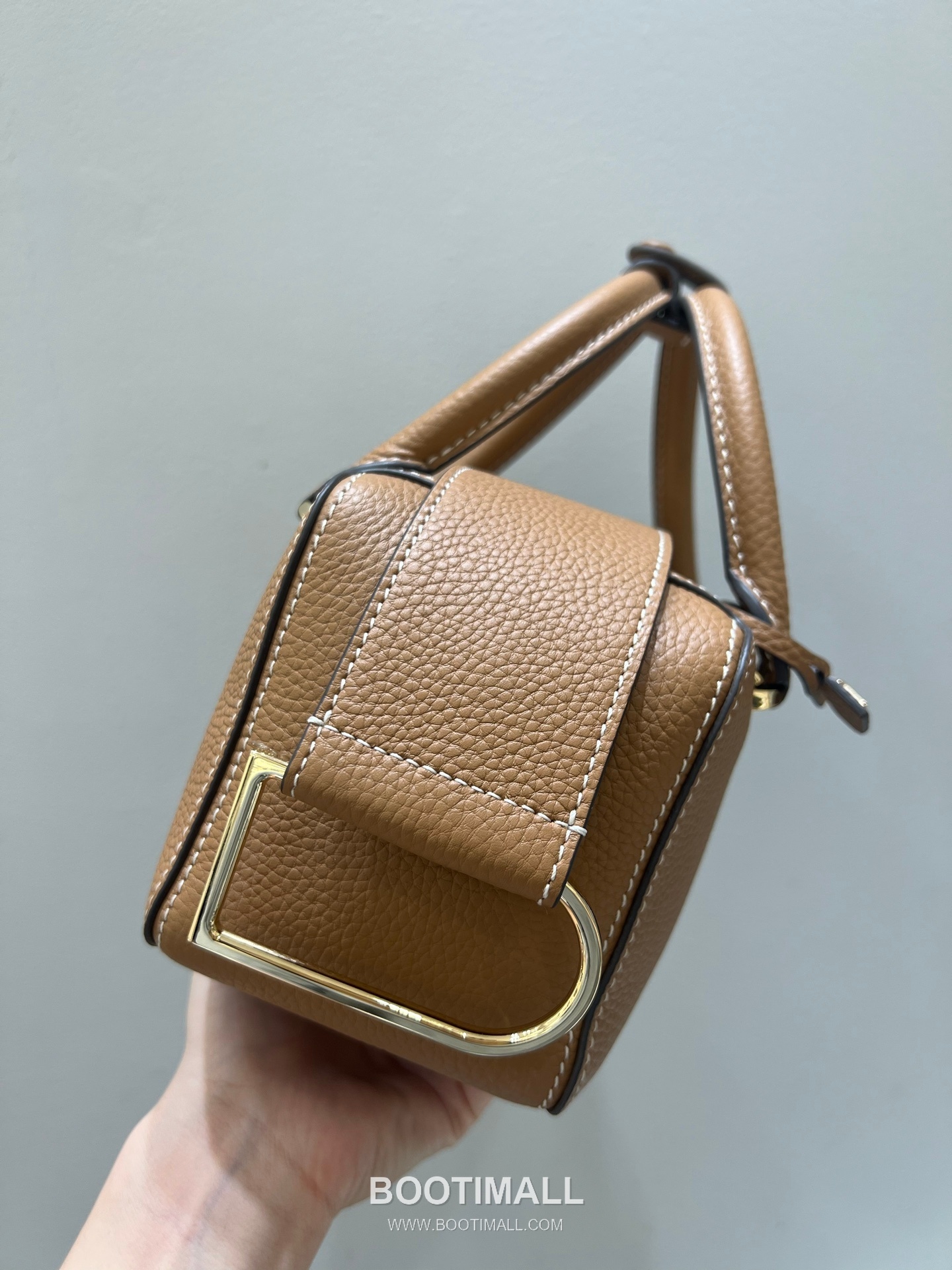 델보 쿨 박스 미니 카프스킨 옐로우 스트랩 D링 지퍼 토트 핸드백 Delvaux Cool Box Mini Calfskin Yellow Strap D Ring Zip Tote Handbag 99120066 22cm 3