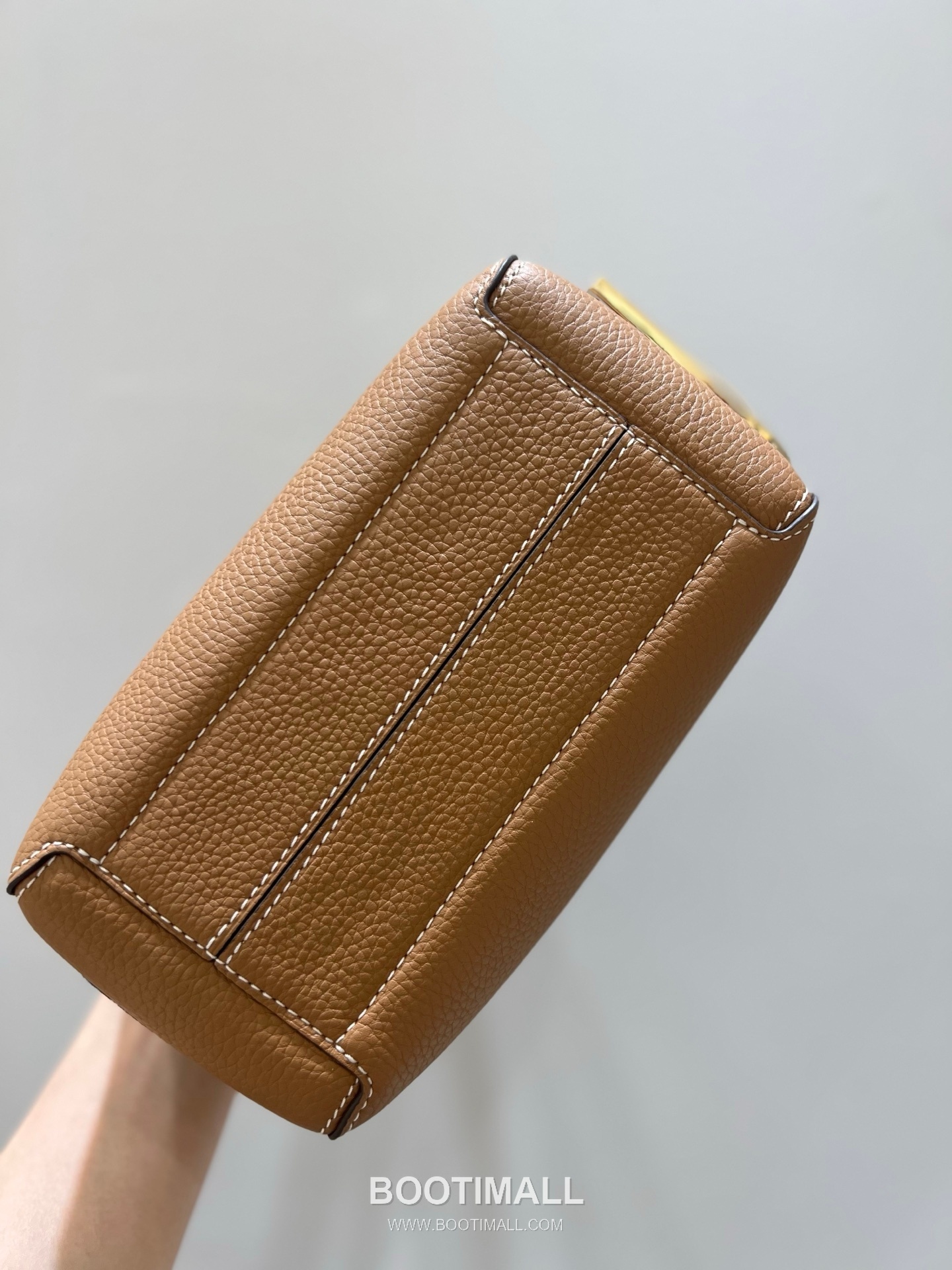 델보 쿨 박스 미니 카프스킨 옐로우 스트랩 D링 지퍼 토트 핸드백 Delvaux Cool Box Mini Calfskin Yellow Strap D Ring Zip Tote Handbag 99120066 22cm 7