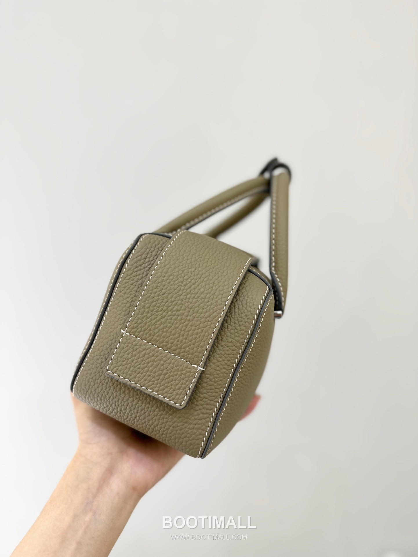 델보 쿨 박스 미니 카프스킨 옐로우 스트랩 D링 지퍼 토트 핸드백 Delvaux Cool Box Mini Calfskin Yellow Strap D Ring Zip Tote Handbag 99120066 22cm 5