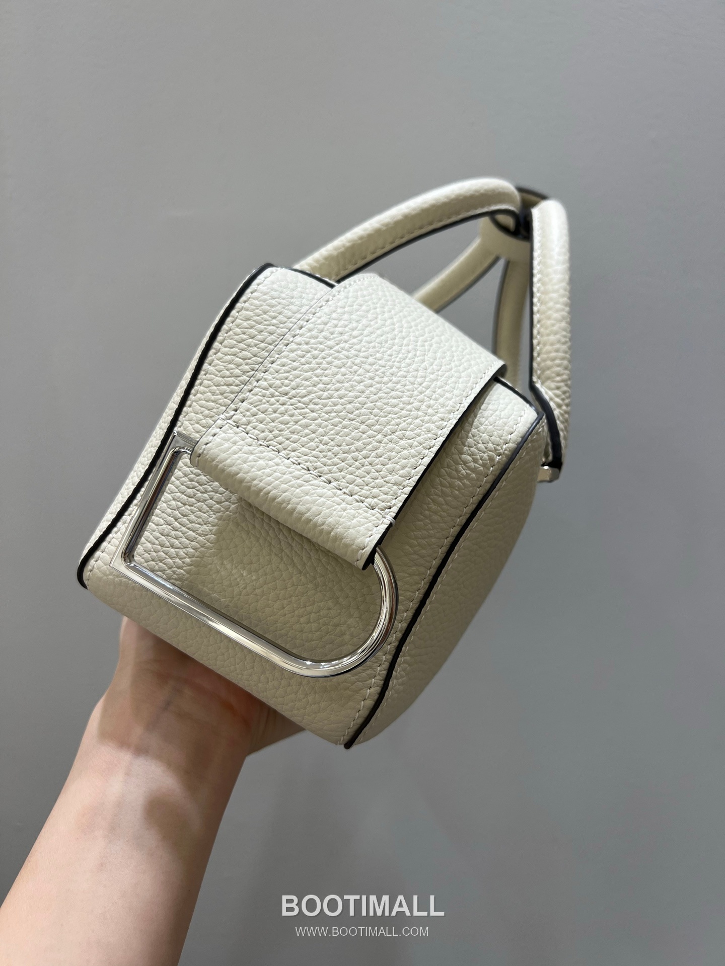 델보 쿨 박스 미니 카프스킨 옐로우 스트랩 D링 지퍼 토트 핸드백 Delvaux Cool Box Mini Calfskin Yellow Strap D Ring Zip Tote Handbag 99120066 22cm 3