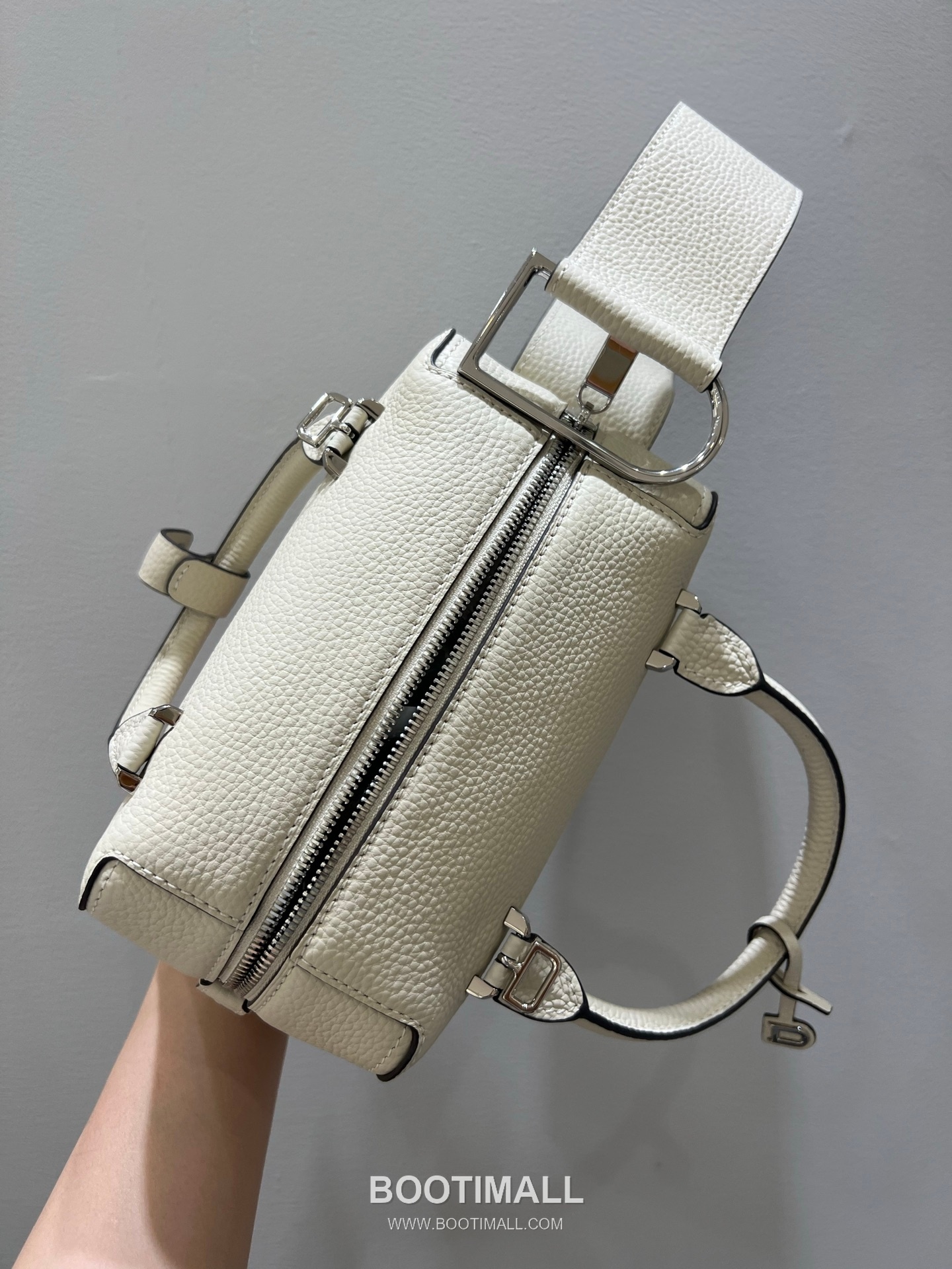 델보 쿨 박스 미니 카프스킨 옐로우 스트랩 D링 지퍼 토트 핸드백 Delvaux Cool Box Mini Calfskin Yellow Strap D Ring Zip Tote Handbag 99120066 22cm 6